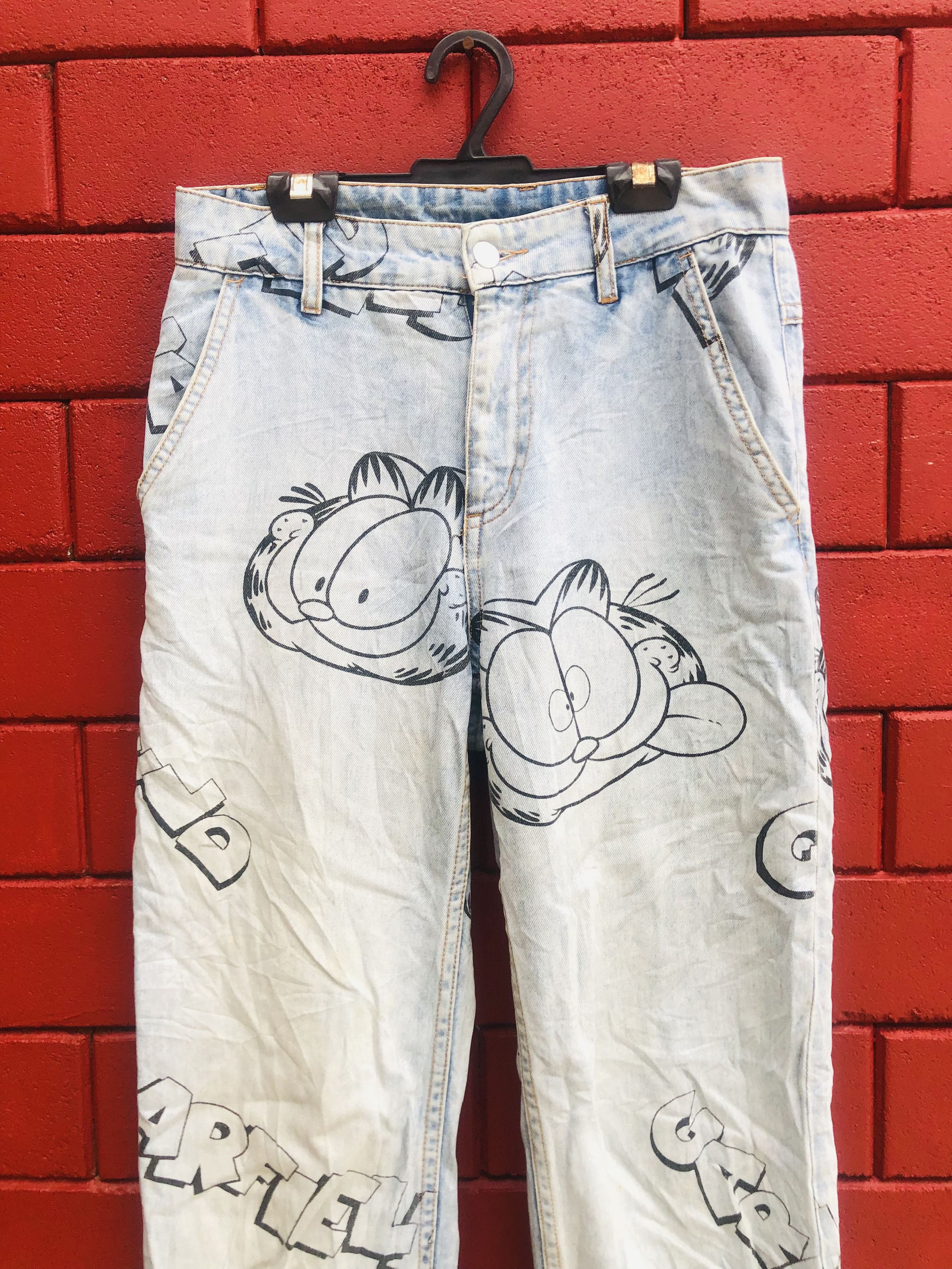 Japanese Brand × Vintage Vintage Divided Garfield Designer Fashion Style Size US 27 - 3 Thumbnail