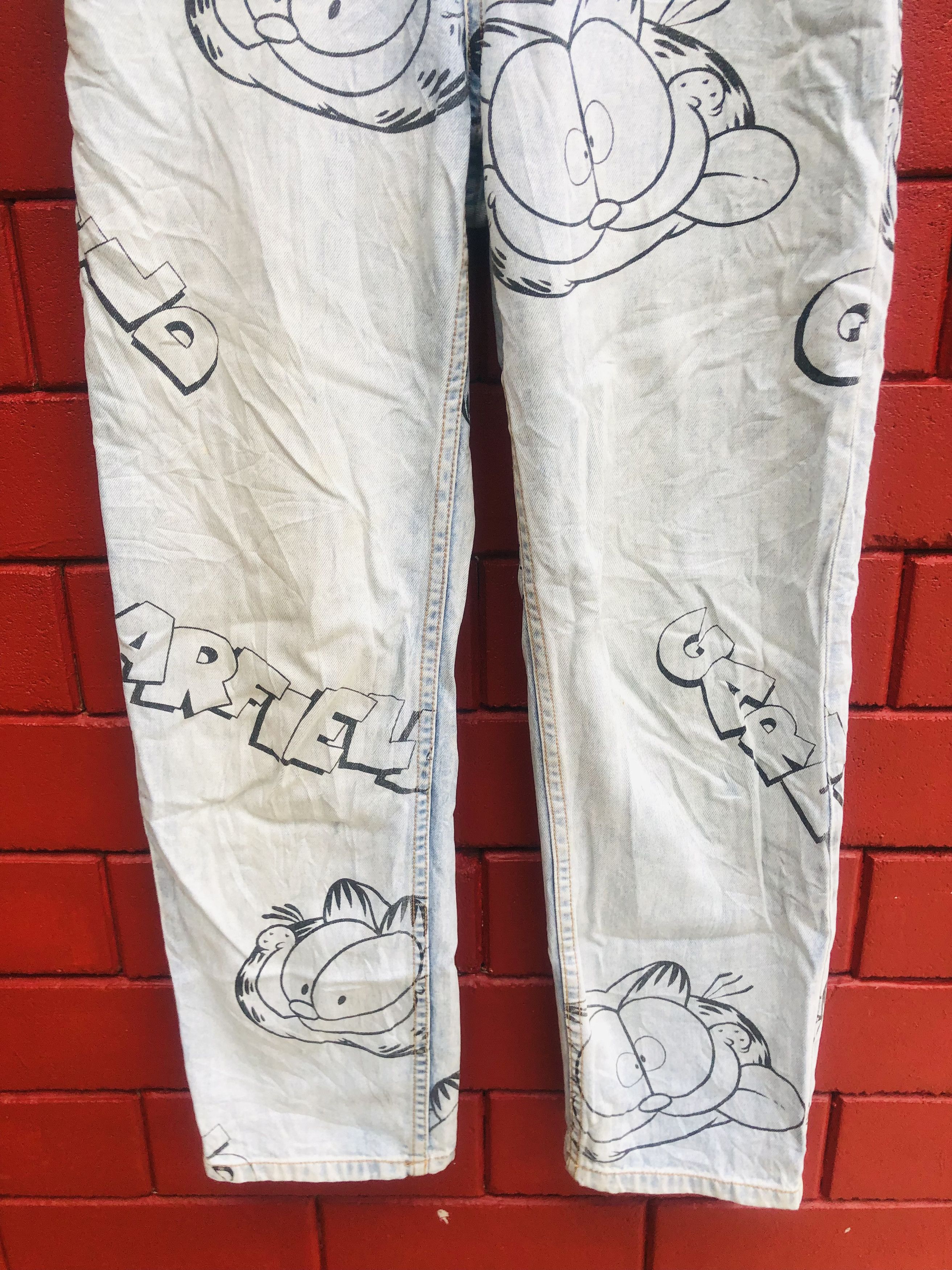Japanese Brand × Vintage Vintage Divided Garfield Designer Fashion Style Size US 27 - 4 Thumbnail