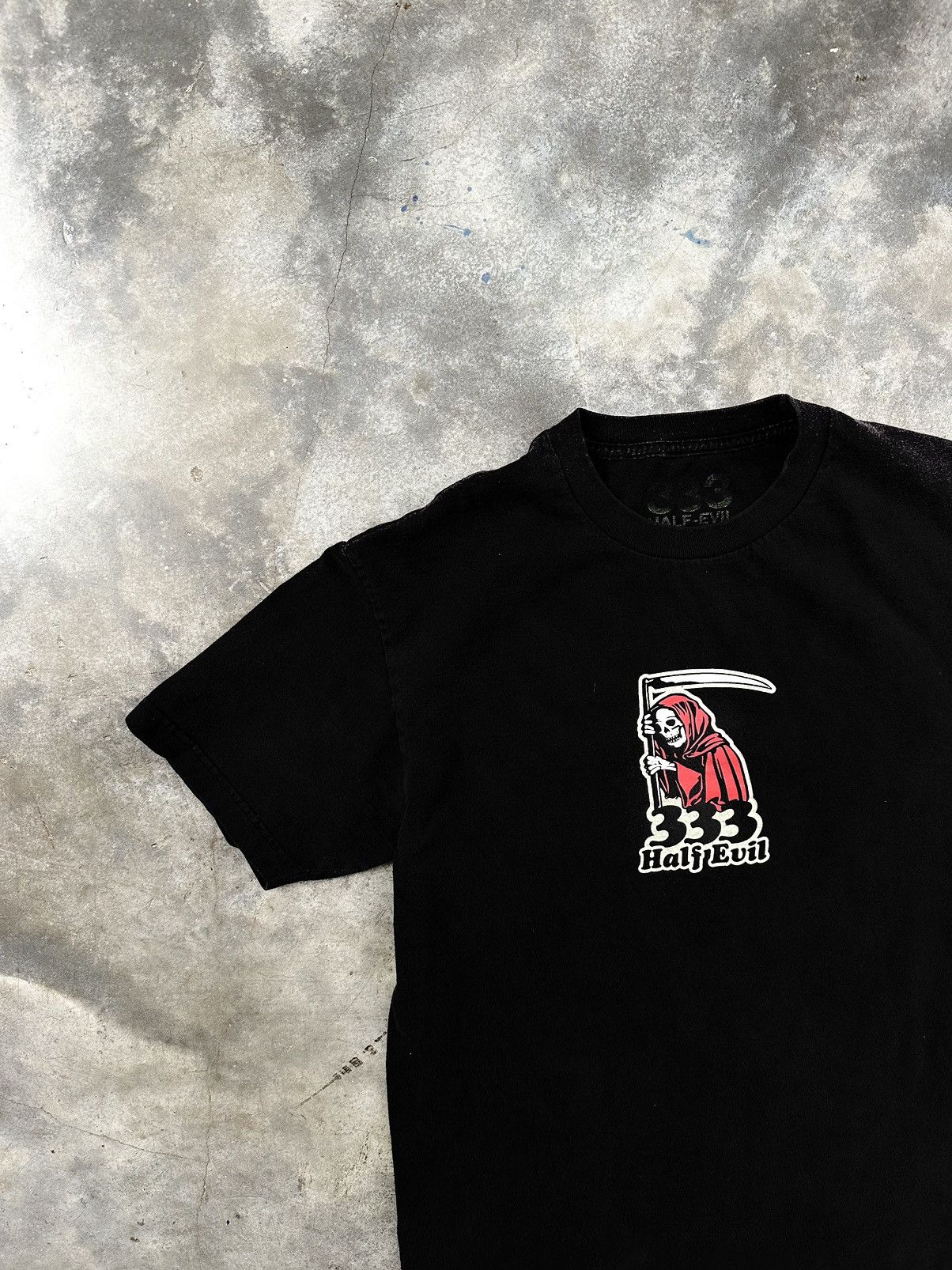 Half Evil Half Evil 333 Grim Reaper Tee Black Sz. Large Size US L / EU 52-54 / 3 - 2 Thumbnail