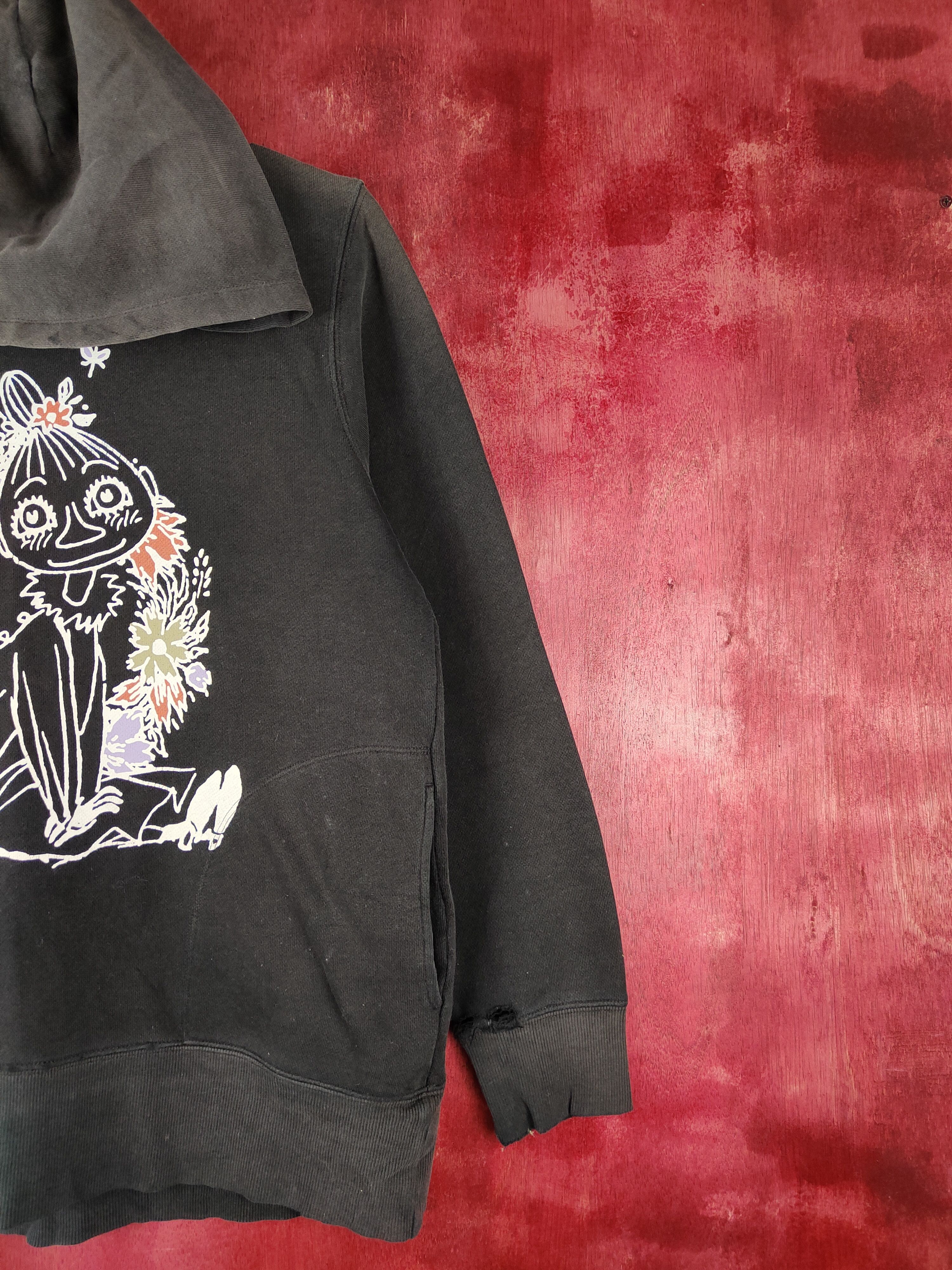 Japanese Brand Uniqlo Black Faded Moomin Hoodie Sweatshirt #315B Size M / US 6-8 / IT 42-44 - 7 Thumbnail