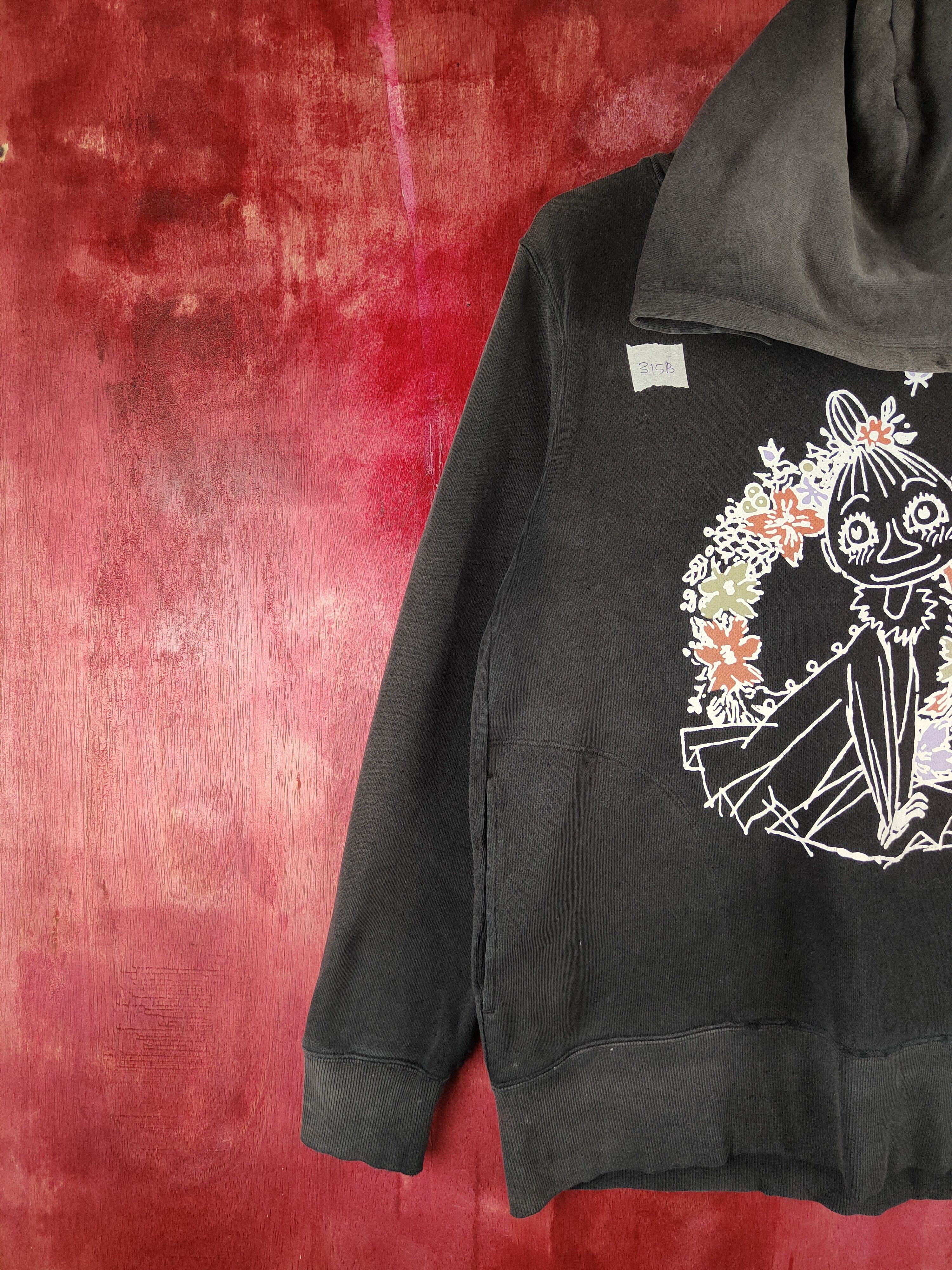 Japanese Brand Uniqlo Black Faded Moomin Hoodie Sweatshirt #315B Size M / US 6-8 / IT 42-44 - 5 Thumbnail