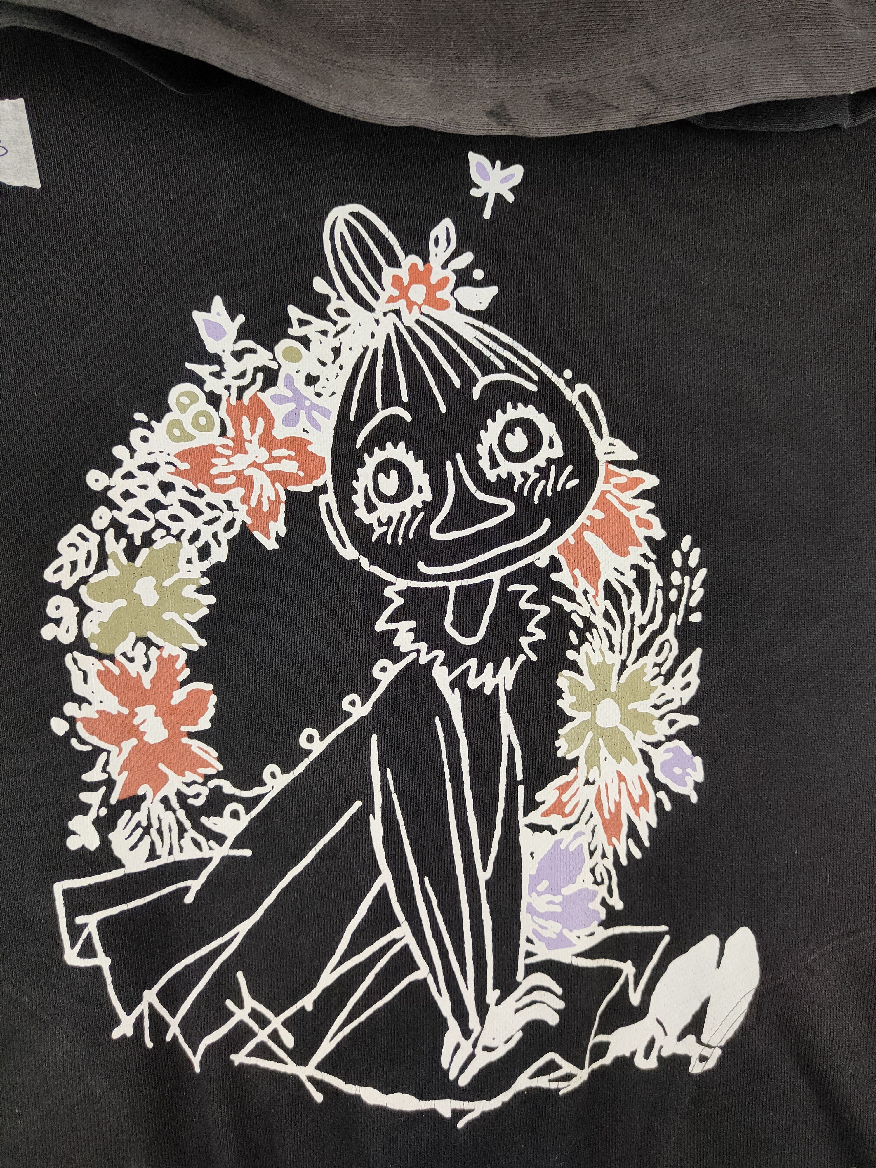 Japanese Brand Uniqlo Black Faded Moomin Hoodie Sweatshirt #315B Size M / US 6-8 / IT 42-44 - 4 Thumbnail