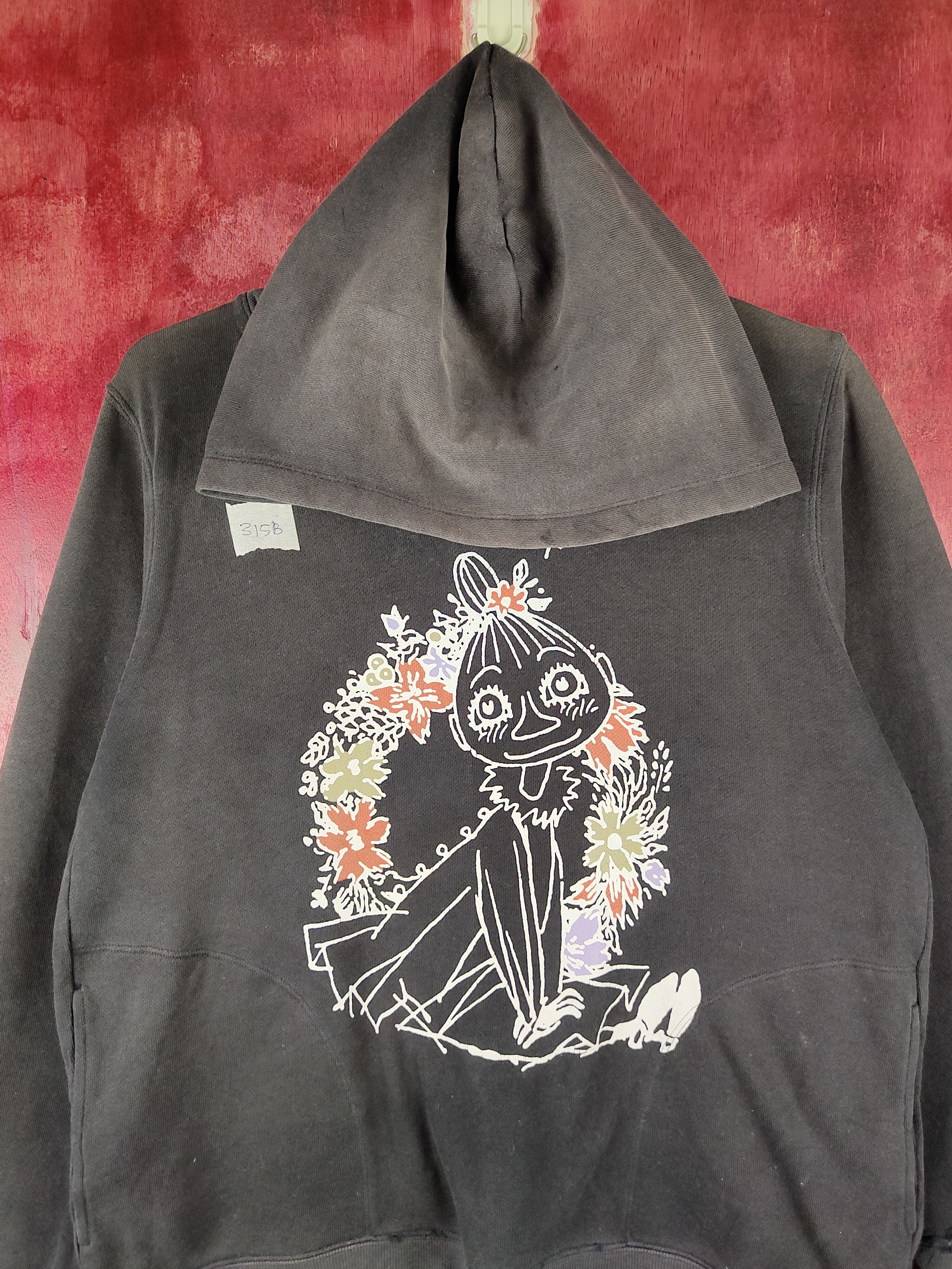 Japanese Brand Uniqlo Black Faded Moomin Hoodie Sweatshirt #315B Size M / US 6-8 / IT 42-44 - 3 Thumbnail