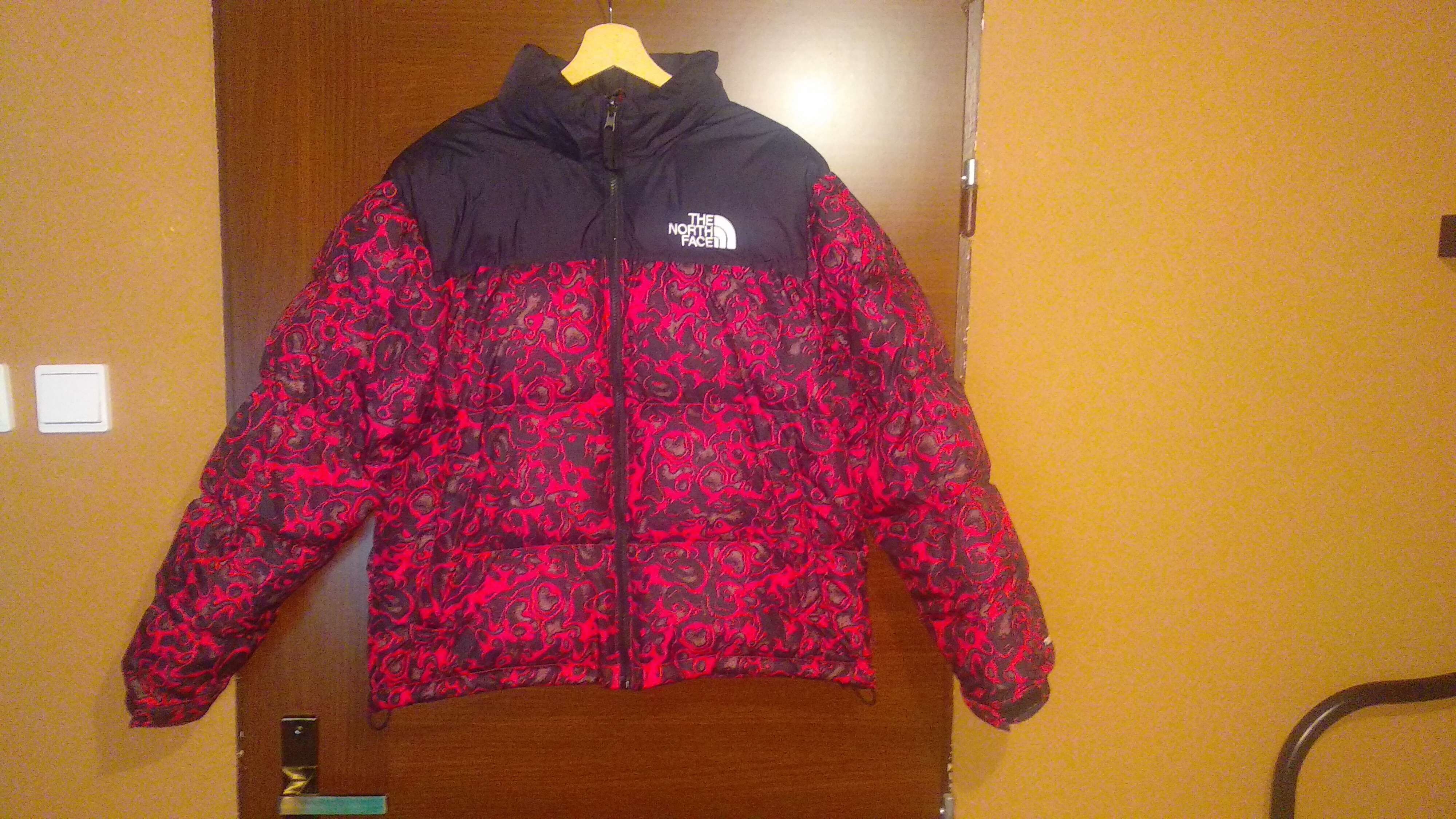 The North Face The North Face 1996 Retro Nuptse Jacket Rose Red Rage Print Grailed