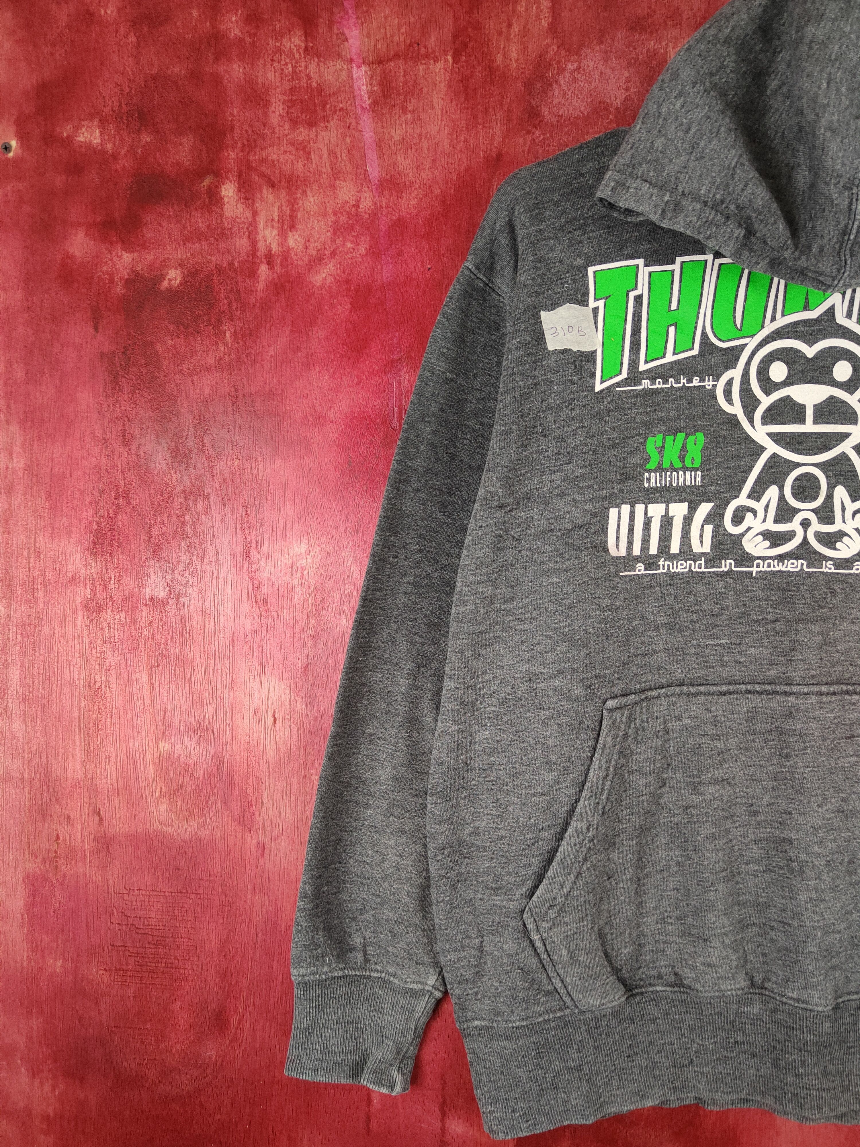 Japanese Brand DL UITTG Baby like bape Gray Hoodie Sweatshirt #310B Size US L / EU 52-54 / 3 - 4 Thumbnail