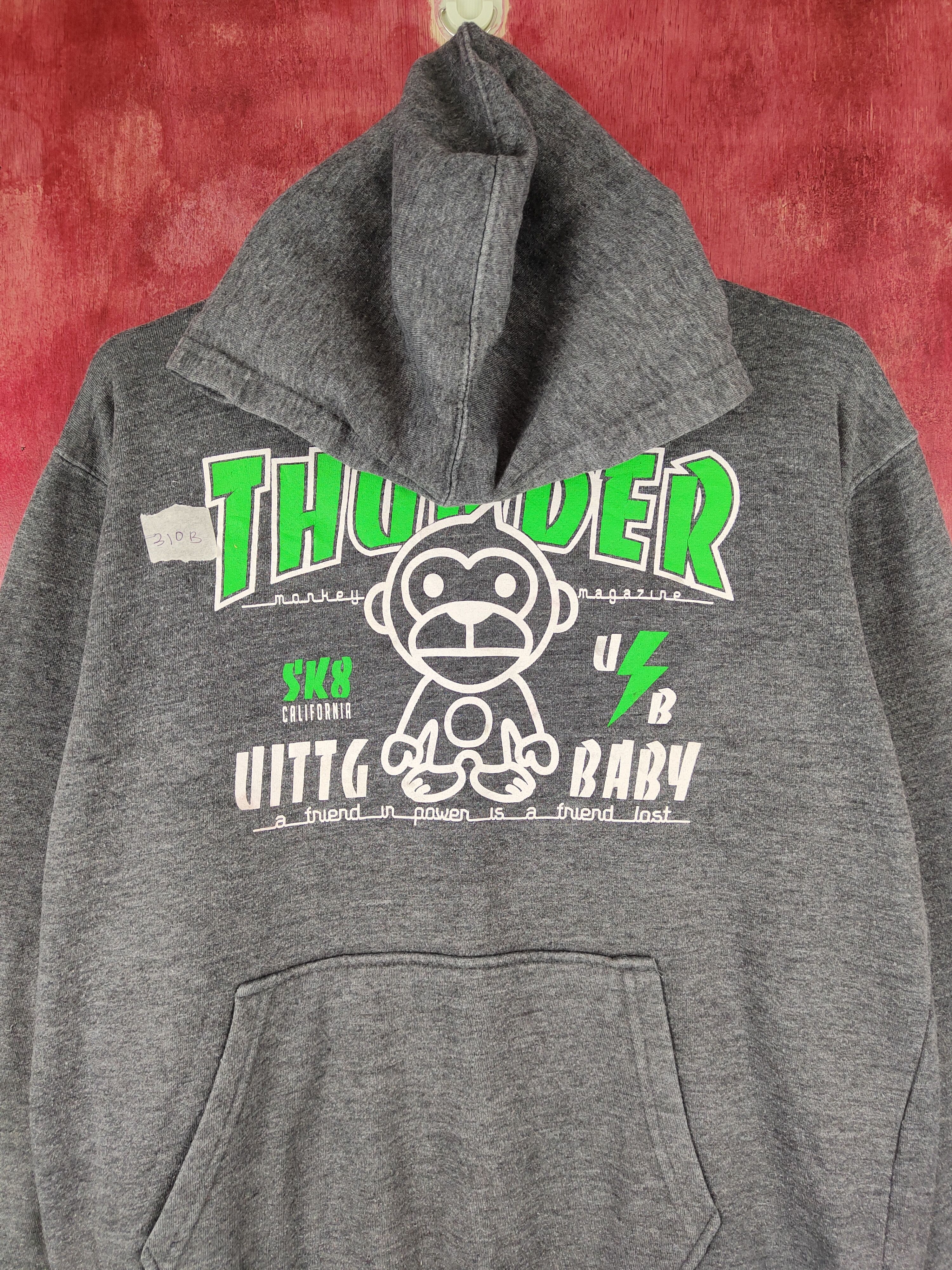 Japanese Brand DL UITTG Baby like bape Gray Hoodie Sweatshirt #310B Size US L / EU 52-54 / 3 - 2 Thumbnail