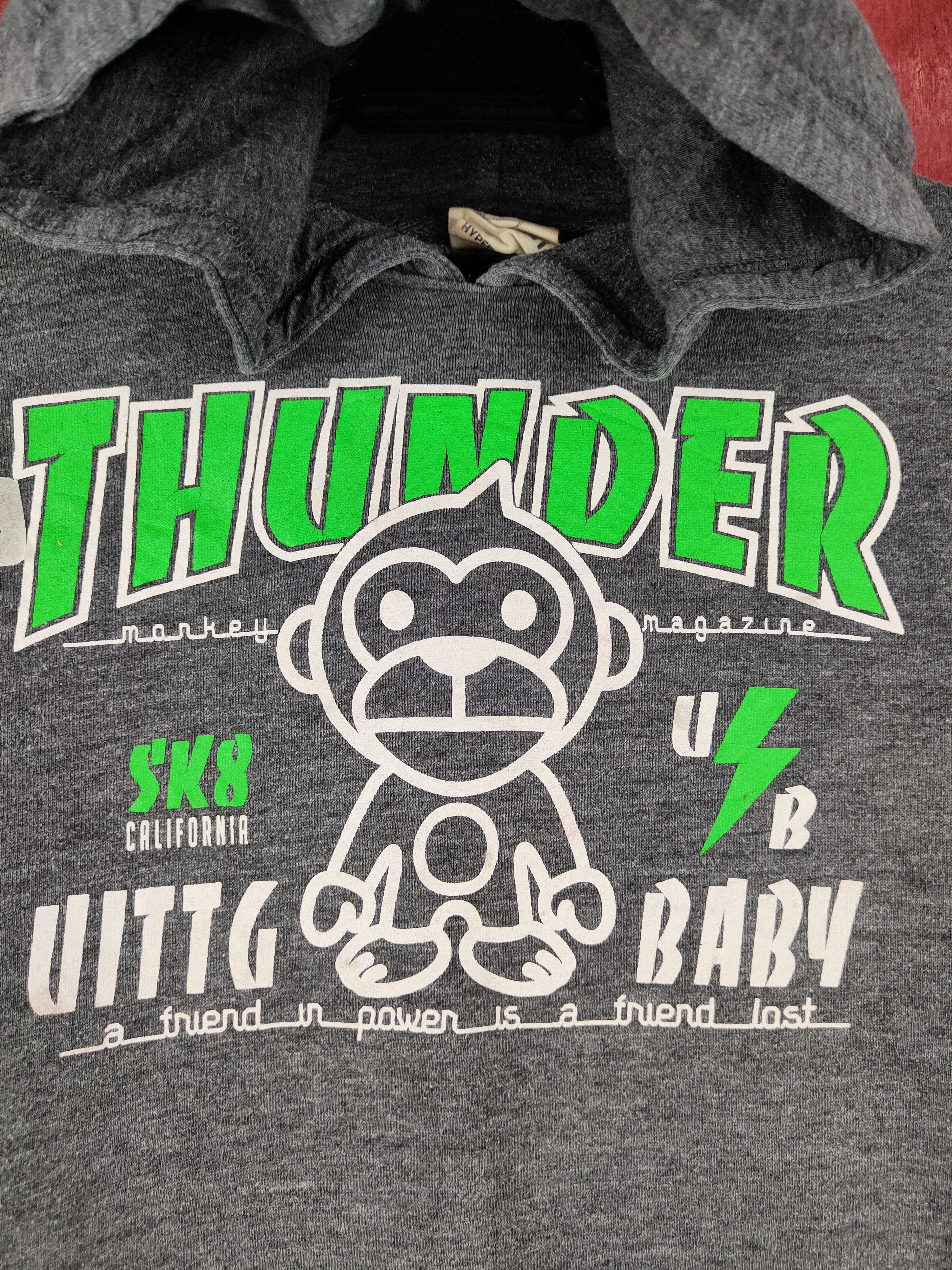 Japanese Brand DL UITTG Baby like bape Gray Hoodie Sweatshirt #310B Size US L / EU 52-54 / 3 - 3 Thumbnail