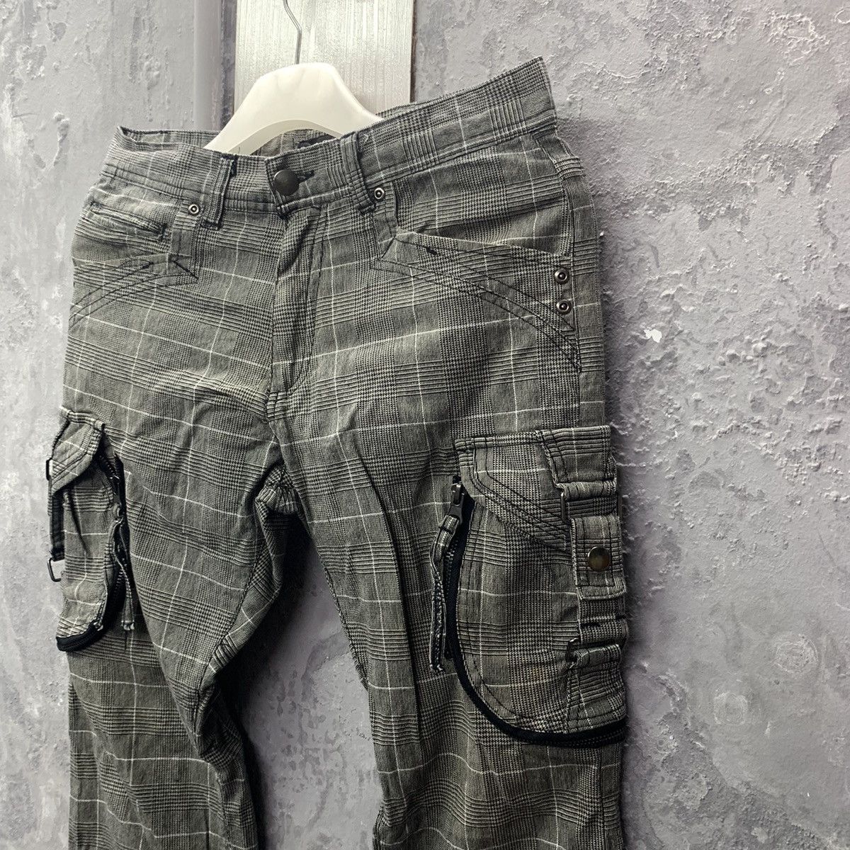 Japanese Brand Bondage Checkered 31040 S=Kone Cargo Pants Size US 29 - 6 Thumbnail