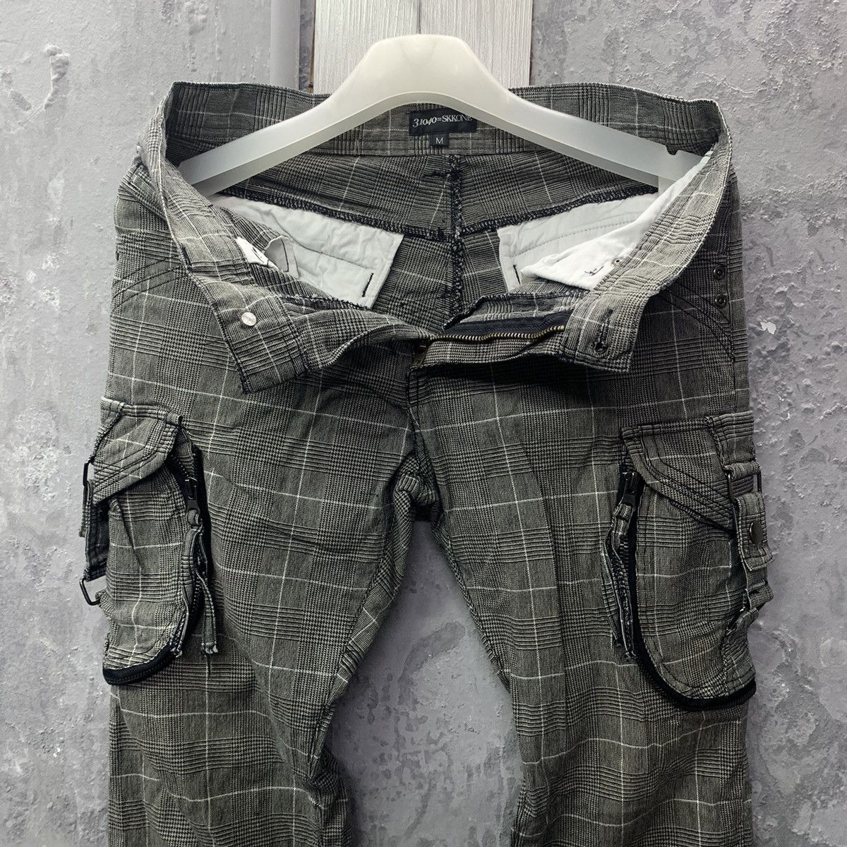Japanese Brand Bondage Checkered 31040 S=Kone Cargo Pants Size US 29 - 8 Thumbnail