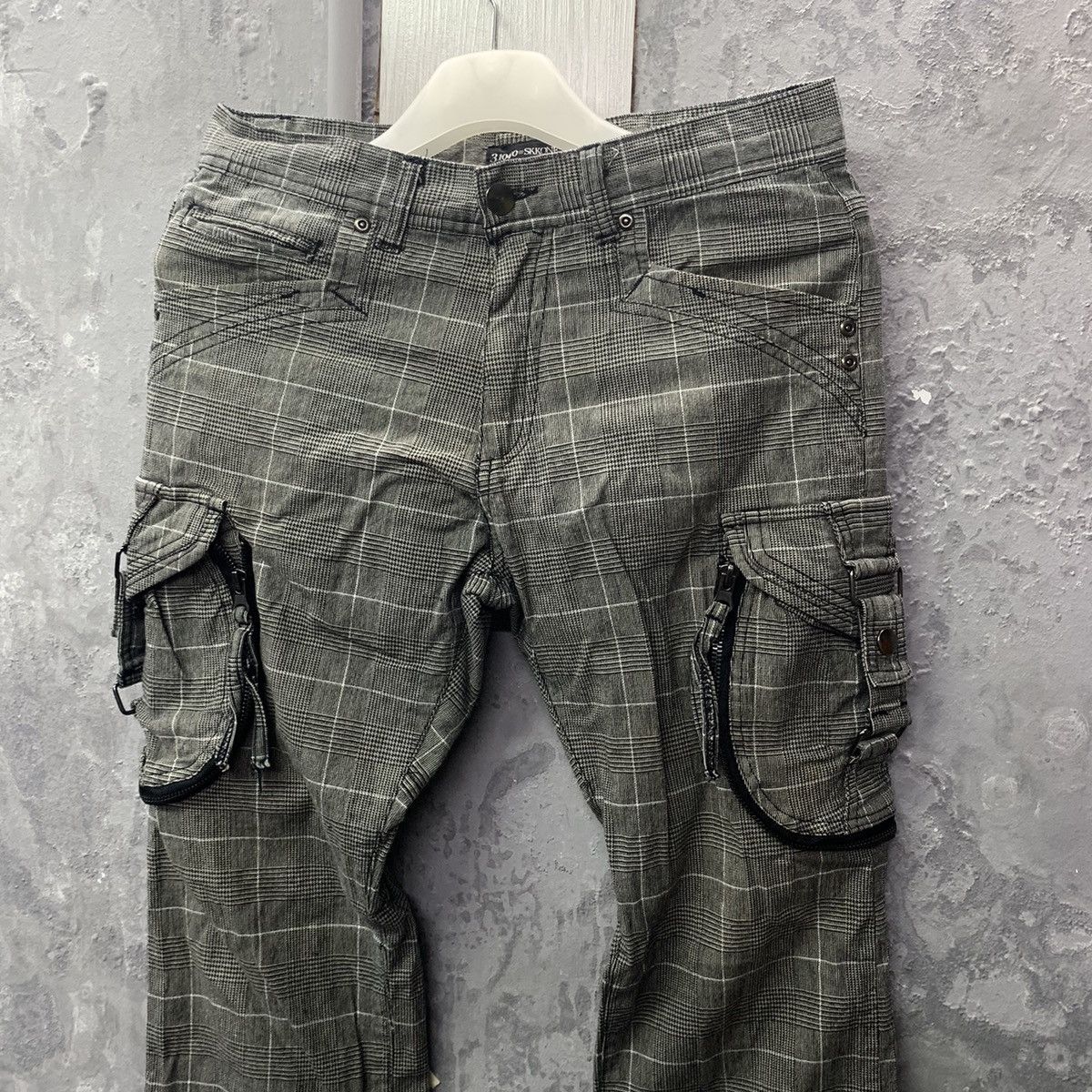 Japanese Brand Bondage Checkered 31040 S=Kone Cargo Pants Size US 29 - 4 Thumbnail