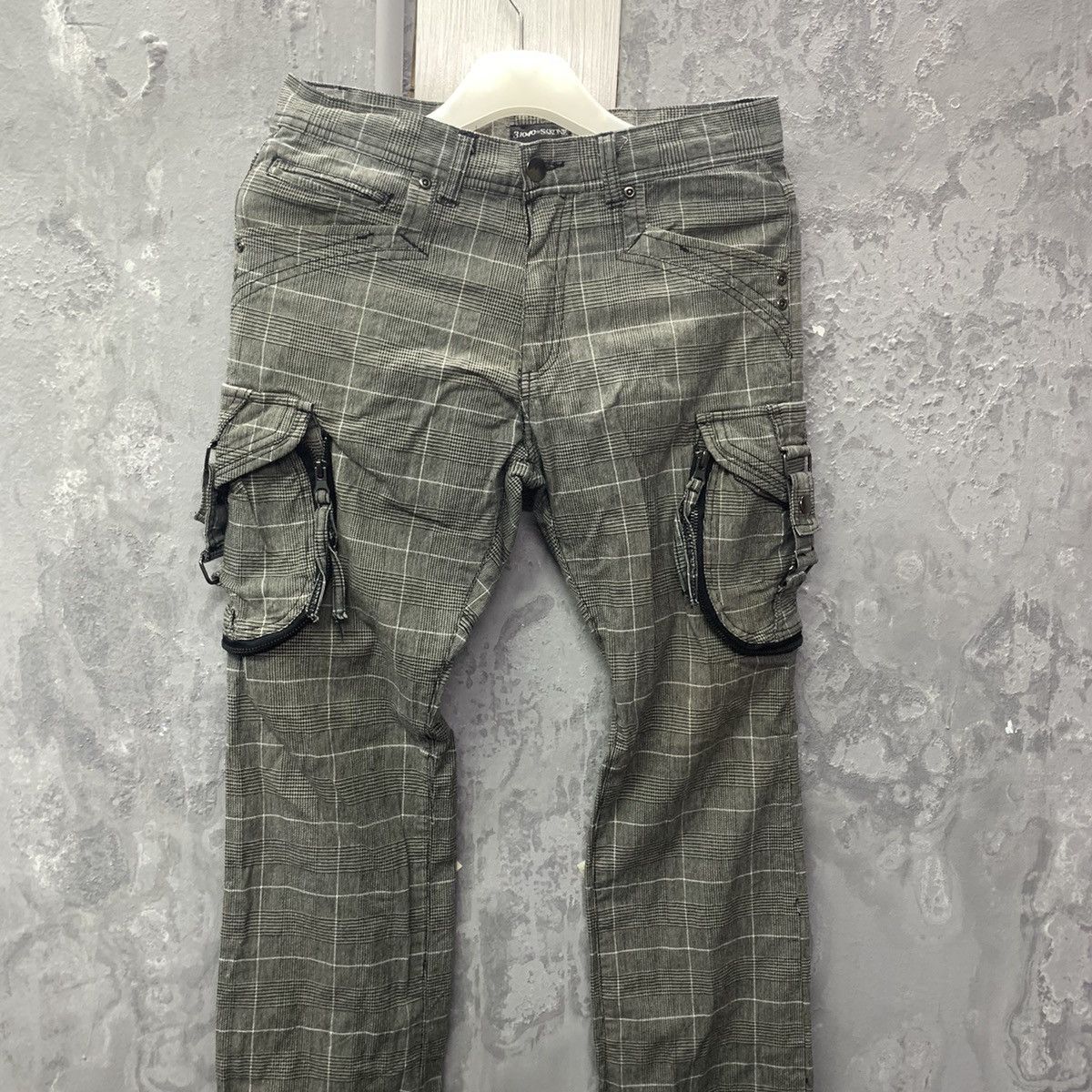 Japanese Brand Bondage Checkered 31040 S=Kone Cargo Pants Size US 29 - 7 Thumbnail