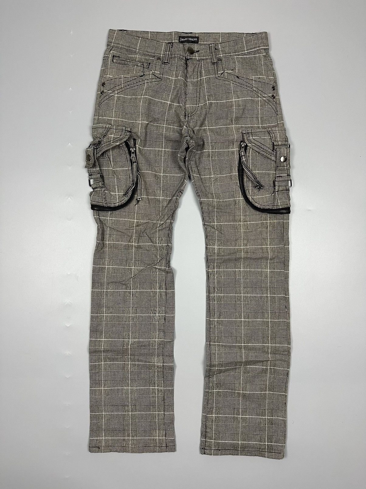 Japanese Brand Bondage Checkered 31040 S=Kone Cargo Pants Size US 29 - 1 Thumbnail