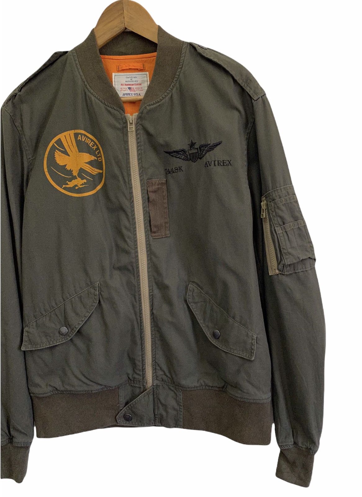 Alpha Industries 🔥VINTAGE AVIREX LTD USA PATCHWORK BOMBER JACKET Size US M / EU 48-50 / 2 - 6 Thumbnail
