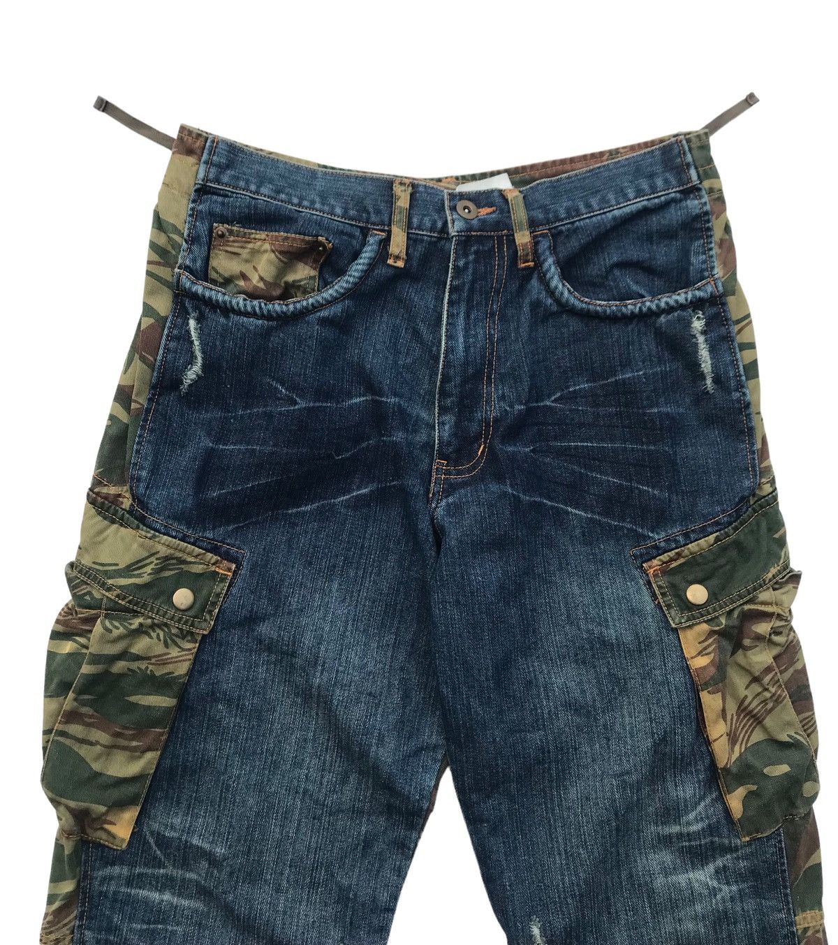 Other Rare Hybrid Denim Camo Military Cargo Streetwear Pants Size US 30 / EU 46 - 5 Thumbnail