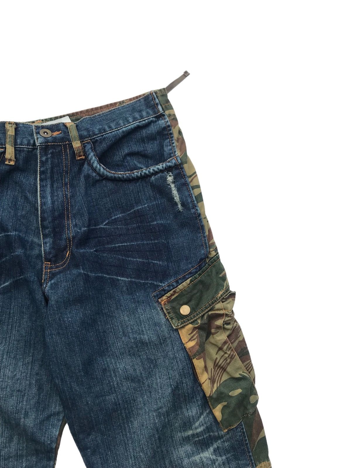 Other Rare Hybrid Denim Camo Military Cargo Streetwear Pants Size US 30 / EU 46 - 6 Thumbnail