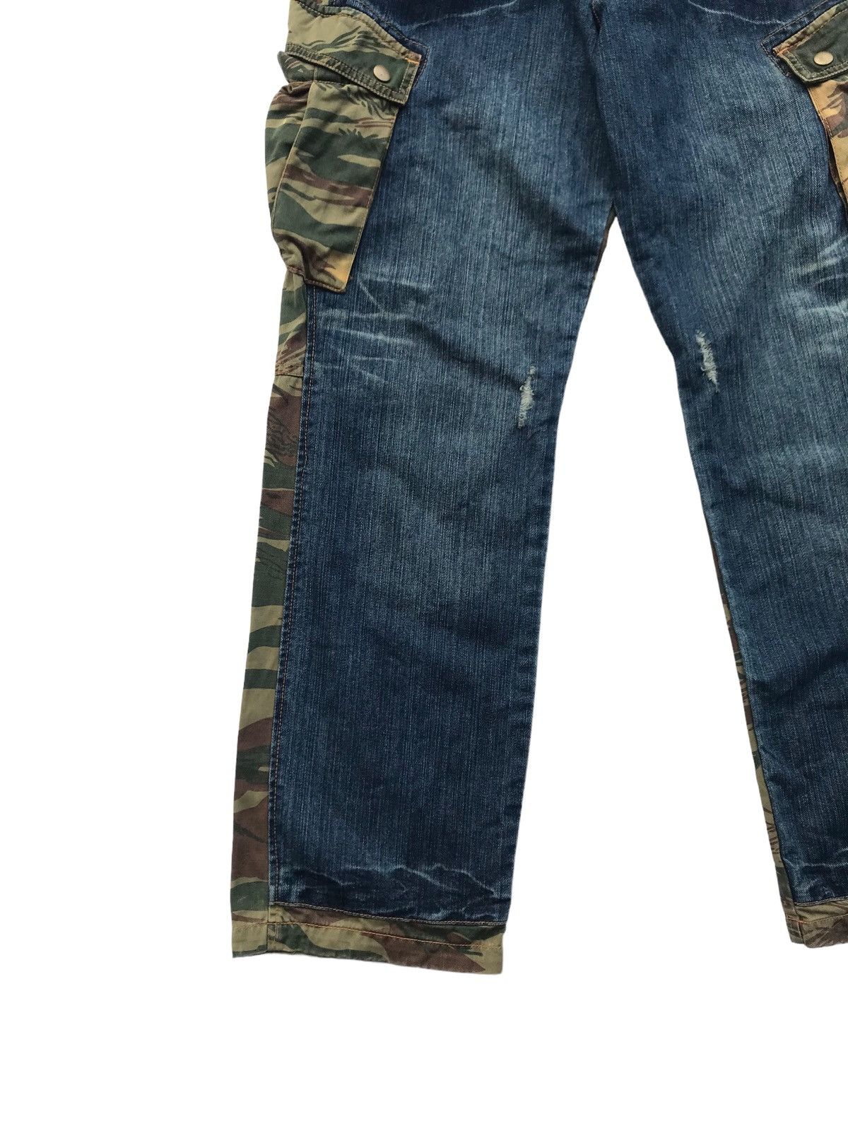 Other Rare Hybrid Denim Camo Military Cargo Streetwear Pants Size US 30 / EU 46 - 9 Thumbnail