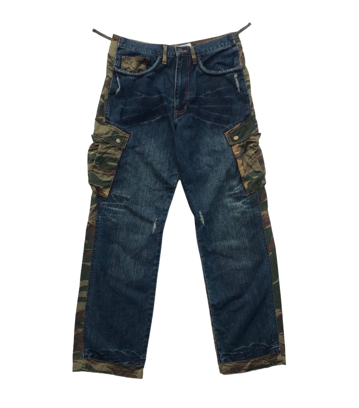 Other Rare Hybrid Denim Camo Military Cargo Streetwear Pants Size US 30 / EU 46 - 4 Thumbnail