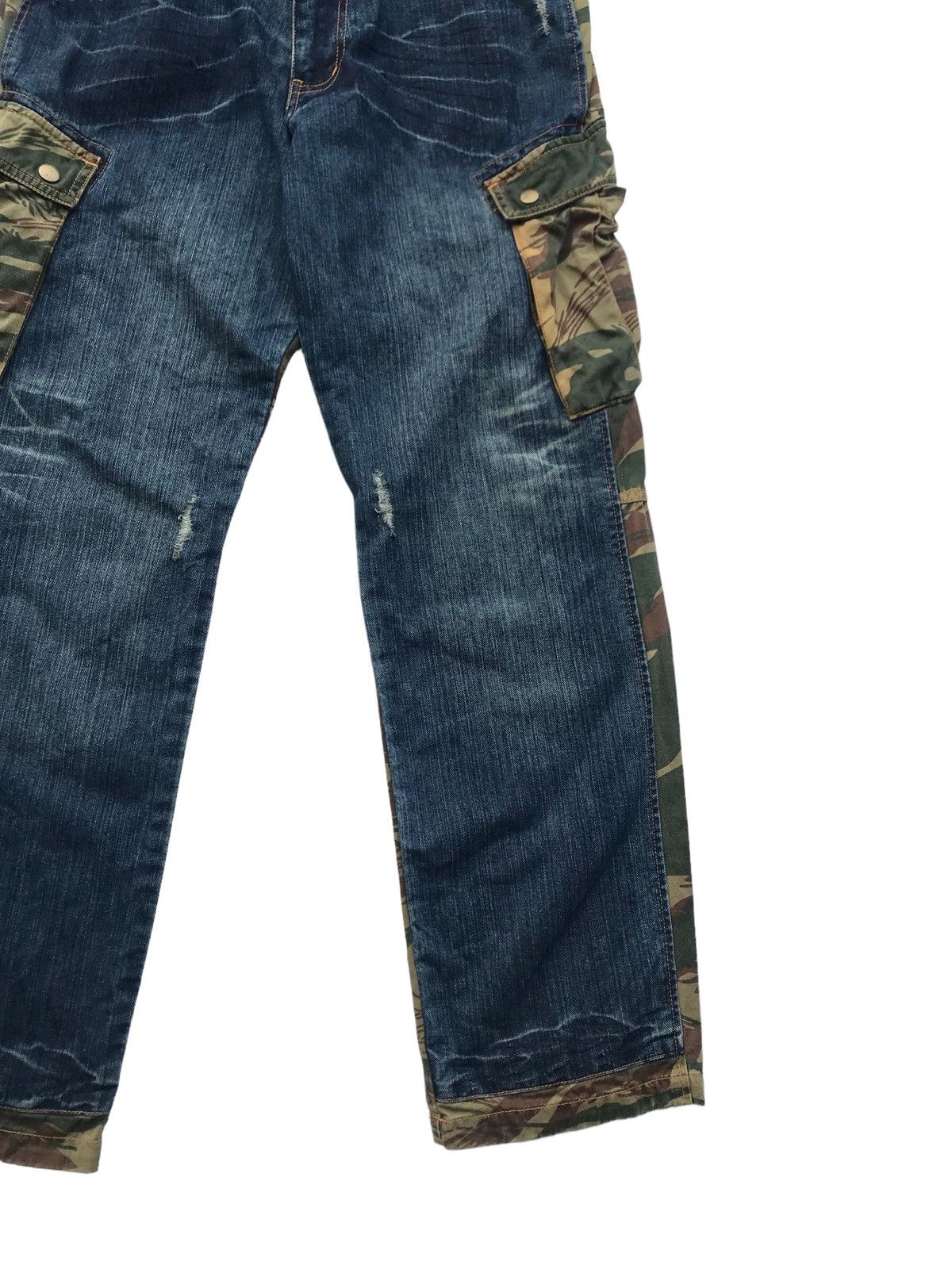 Other Rare Hybrid Denim Camo Military Cargo Streetwear Pants Size US 30 / EU 46 - 8 Thumbnail