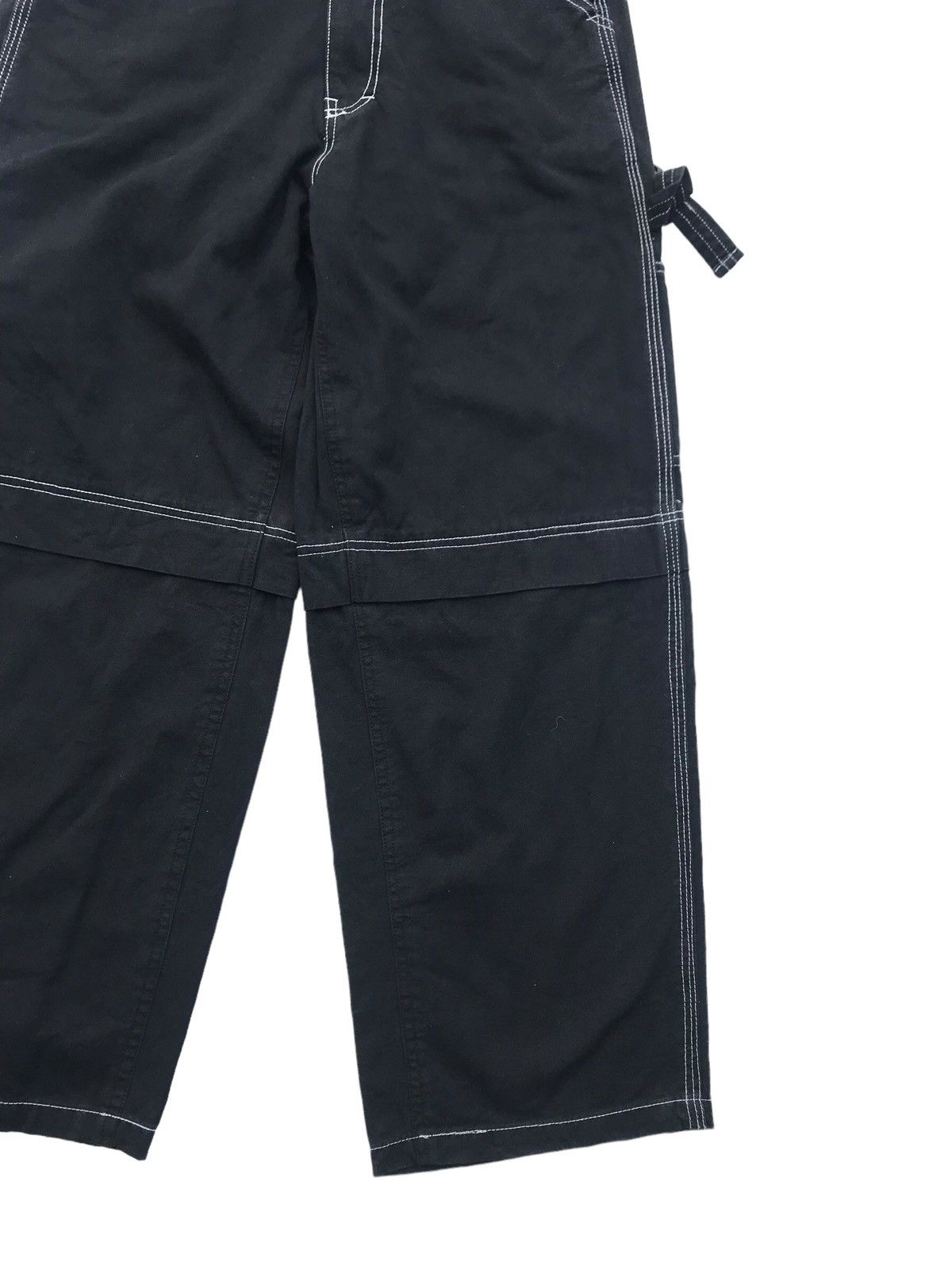 Japanese Brand Rasvoa Tokyo Light Black Baggy Carpenter Pants Size US 31 - 5 Thumbnail