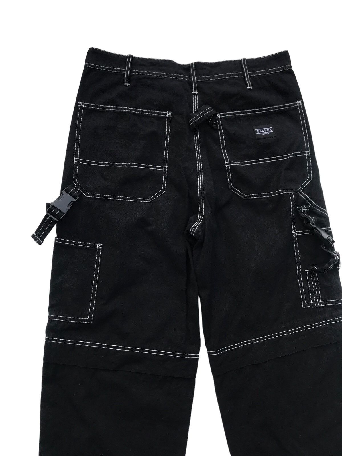 Japanese Brand Rasvoa Tokyo Light Black Baggy Carpenter Pants Size US 31 - 10 Thumbnail