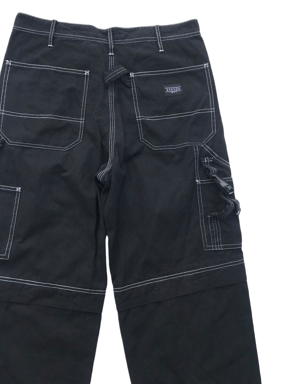 Japanese Brand Rasvoa Tokyo Light Black Baggy Carpenter Pants Size US 31 - 9 Thumbnail