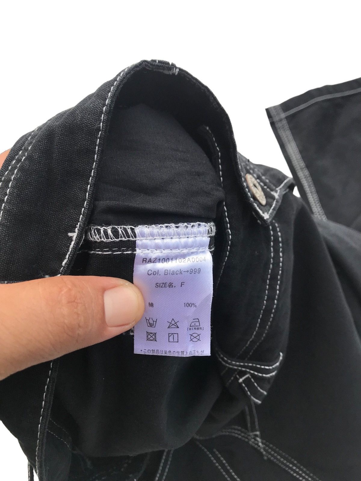 Japanese Brand Rasvoa Tokyo Light Black Baggy Carpenter Pants Size US 31 - 7 Thumbnail
