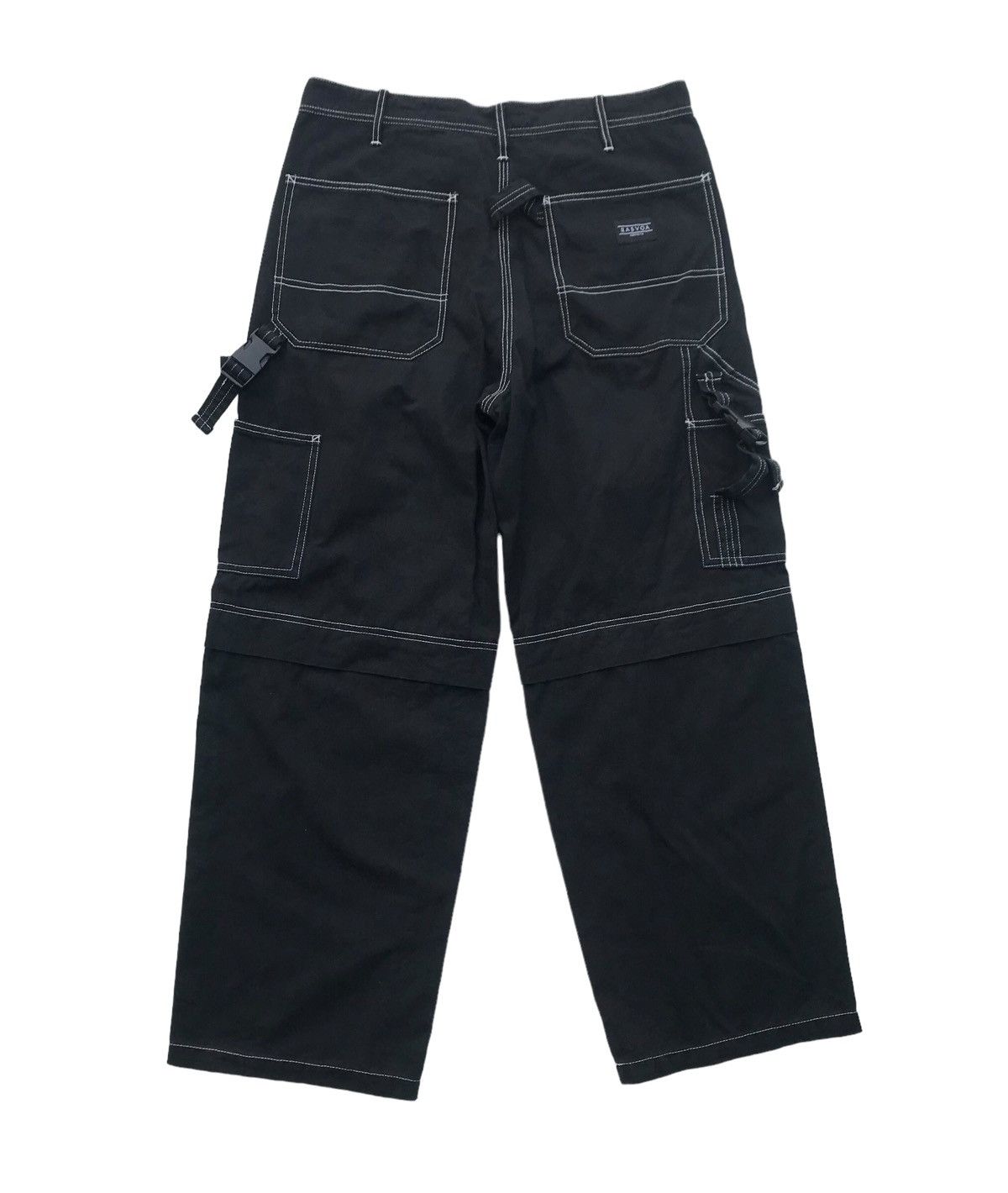 Japanese Brand Rasvoa Tokyo Light Black Baggy Carpenter Pants Size US 31 - 2 Thumbnail
