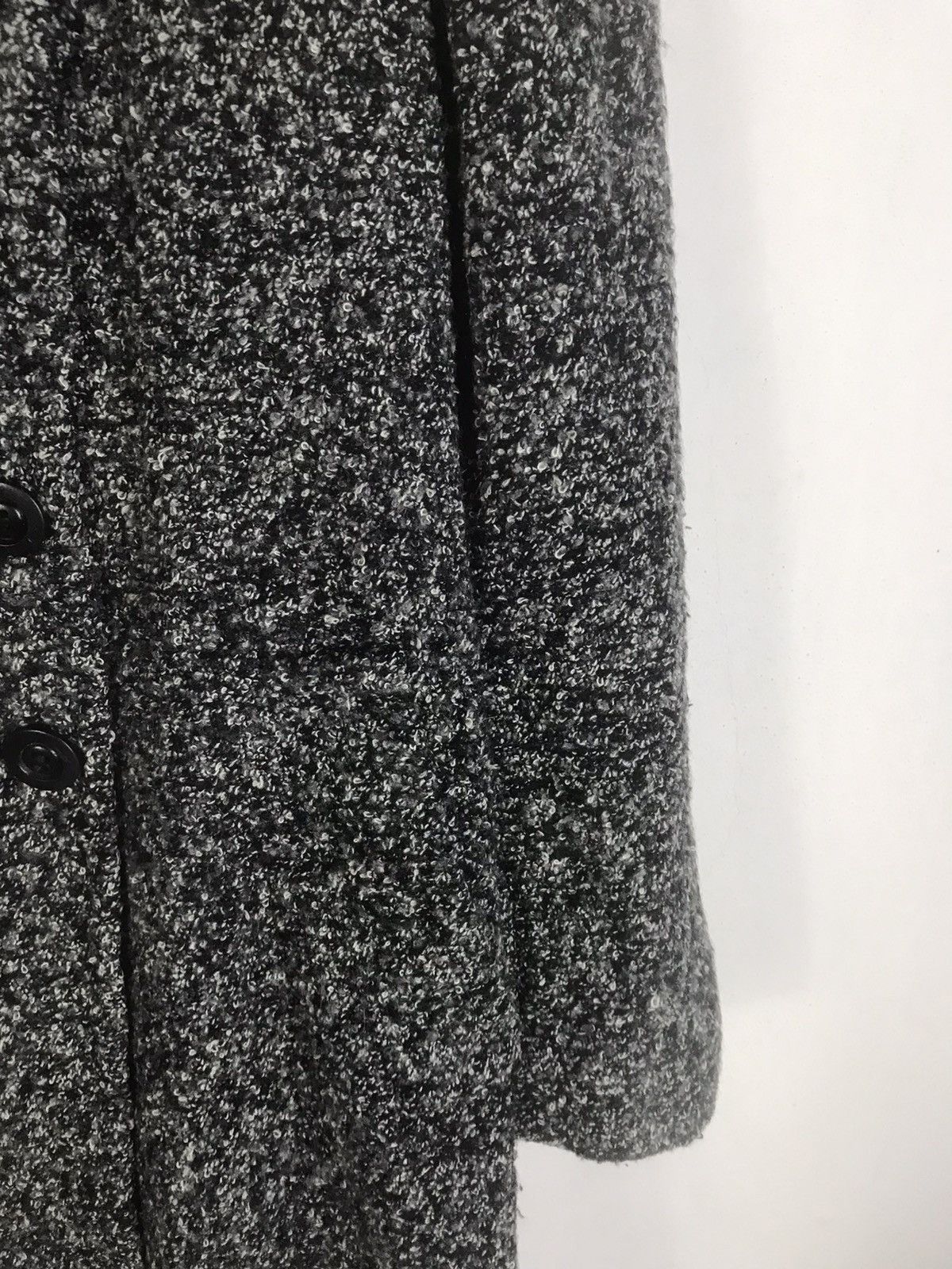 Yves Saint Laurent Vintage YSL Salt & Pepper Tweed Wool Coat – Double Breasted Size M / US 6-8 / IT 42-44 - 7 Thumbnail