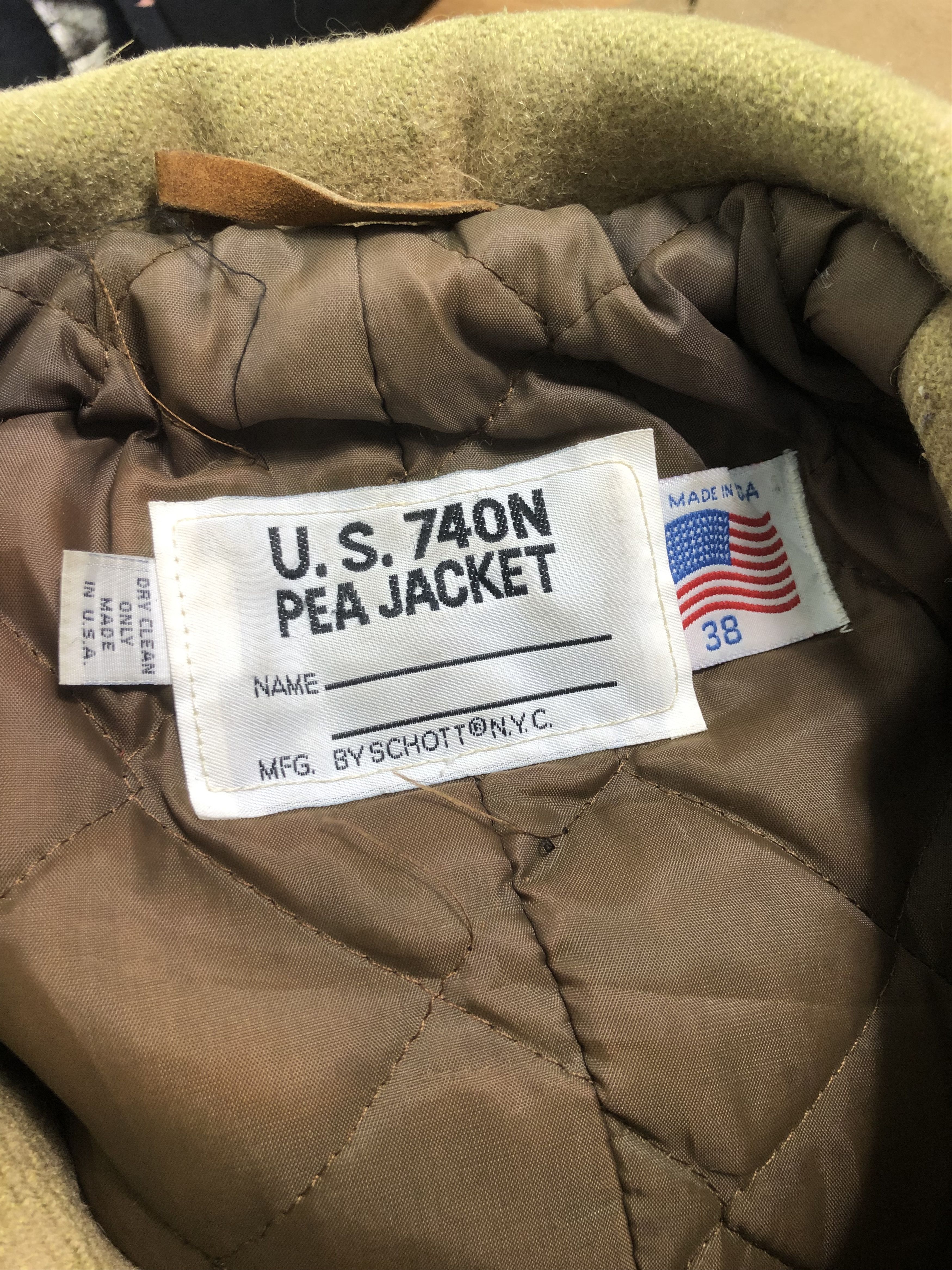 Schott VINTAGE SCHOTT US 740N WOOL PEA JACKET Size US M / EU 48-50 / 2 - 5 Thumbnail