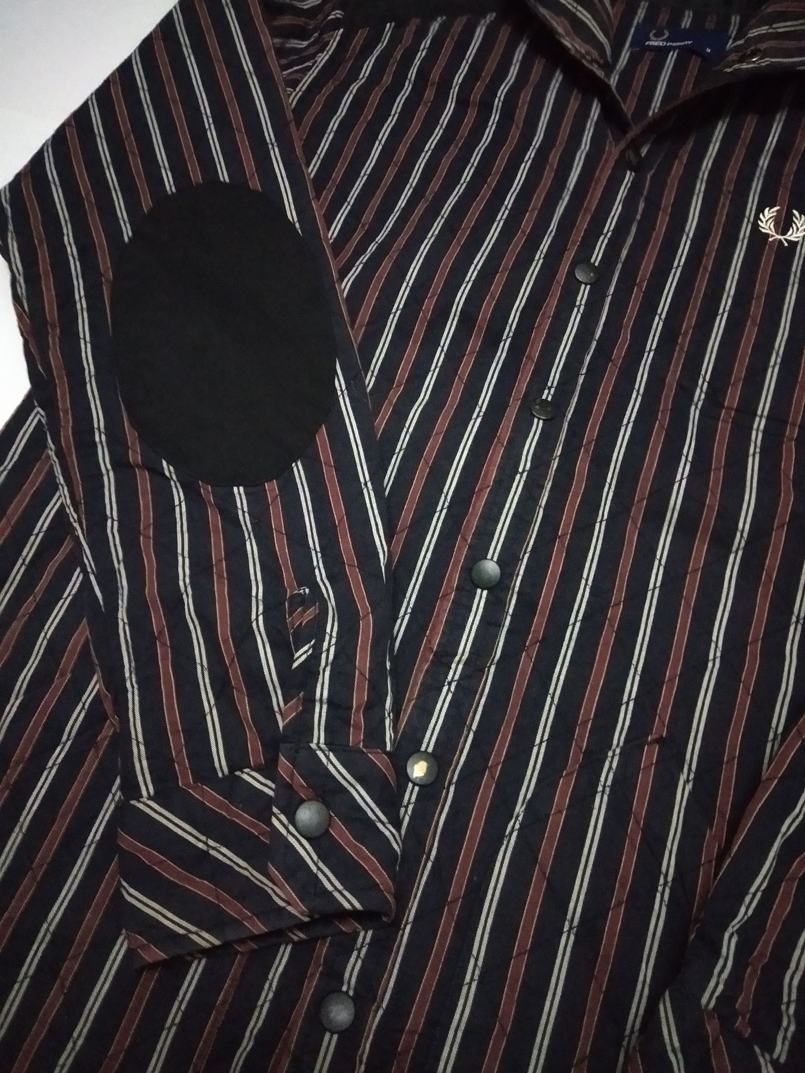 Fred Perry Snap button Jacket stripe design Size US M / EU 48-50 / 2 - 8 Thumbnail