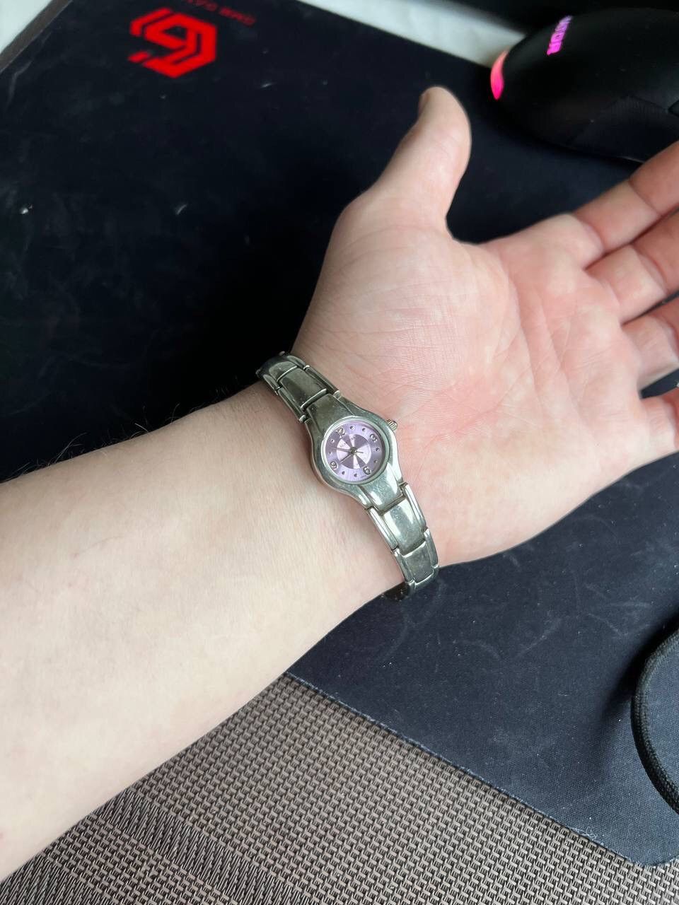 Japanese Brand × Jewelry × Vintage Japan Style Fashion Pink Analog Watch Bracelet Futuristic Size ONE SIZE - 2 Thumbnail