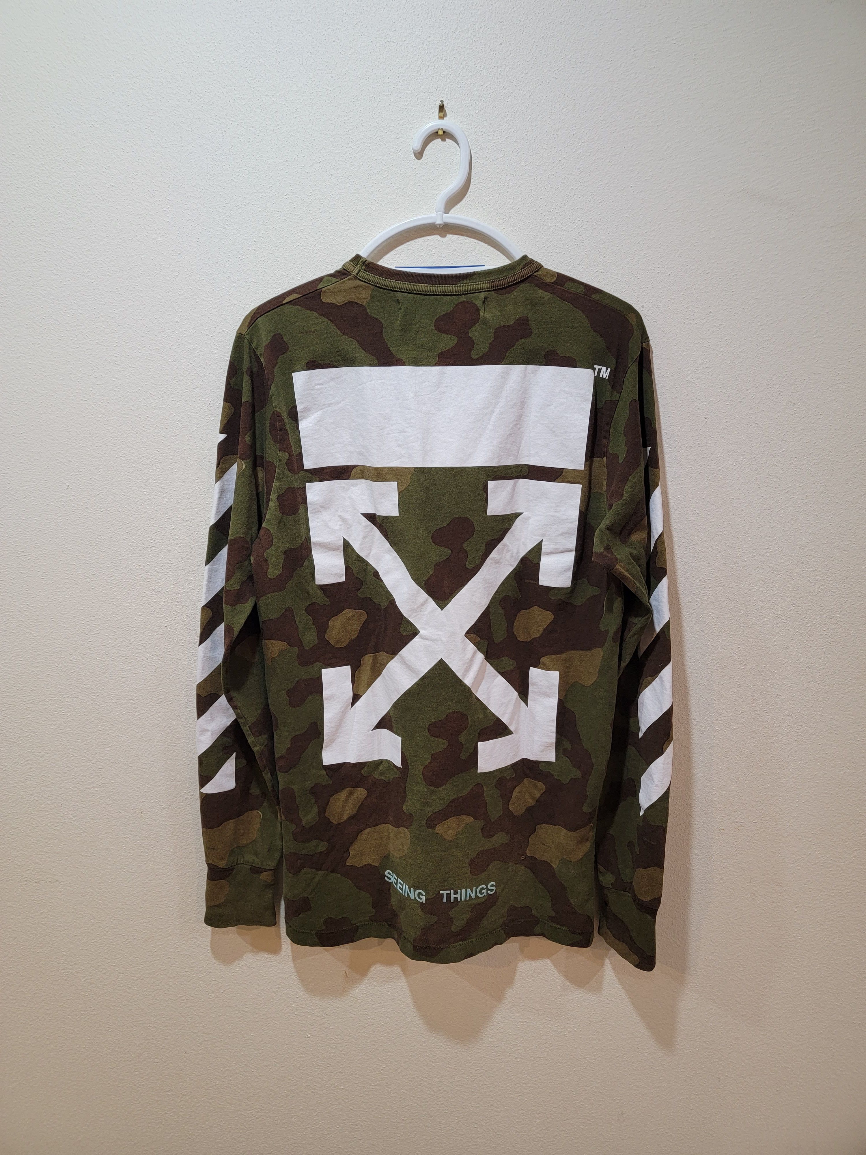 Off White Camo Long Sleeve | Grailed