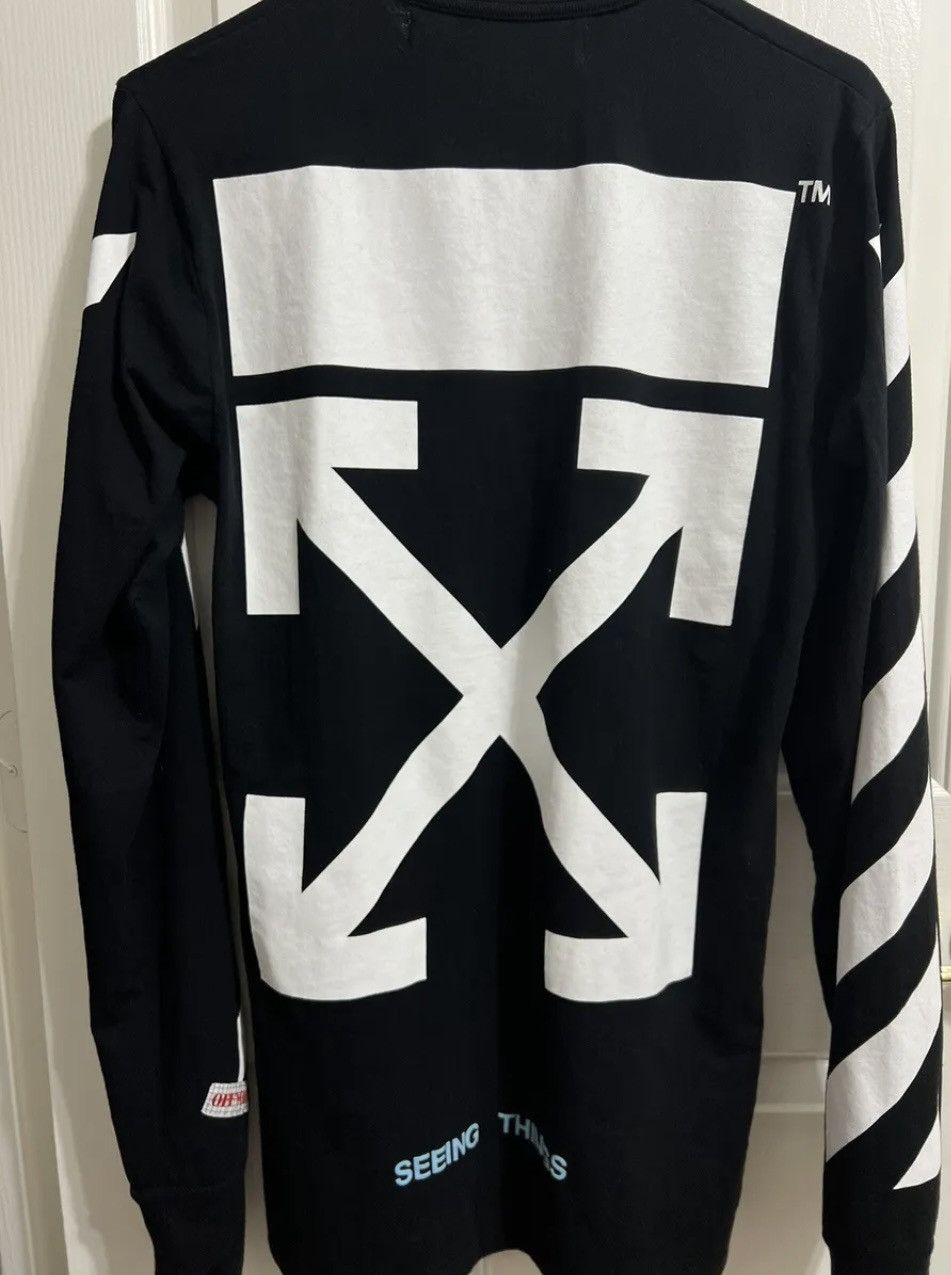 OFF-WHITE Katsu Double Sleeve Tee in Black