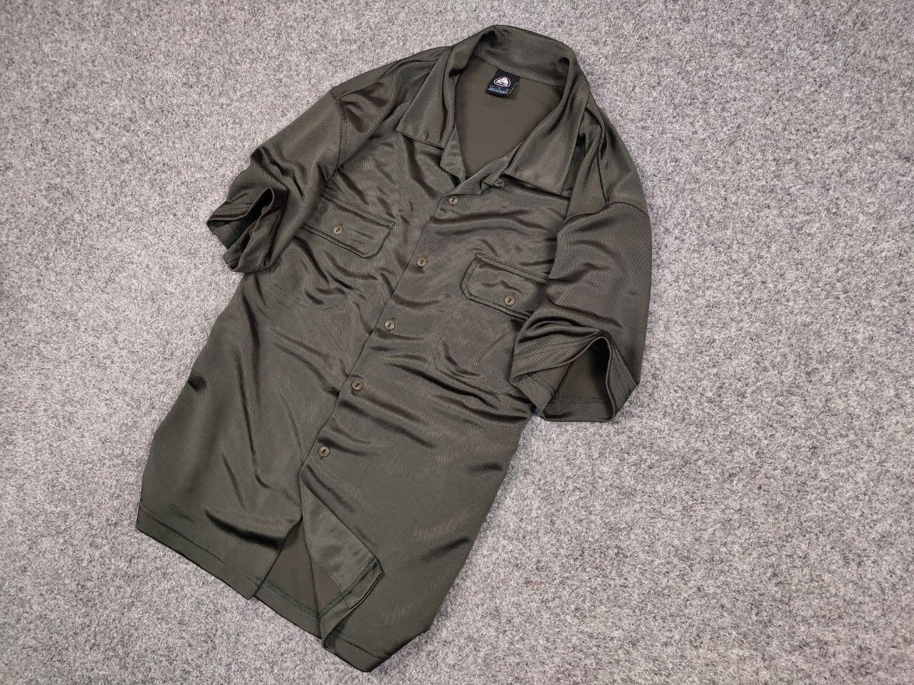 Nike ACG Vintage 90's Nike ACG Olive button Shirt with Pockets Size US L / EU 52-54 / 3 - 3 Thumbnail
