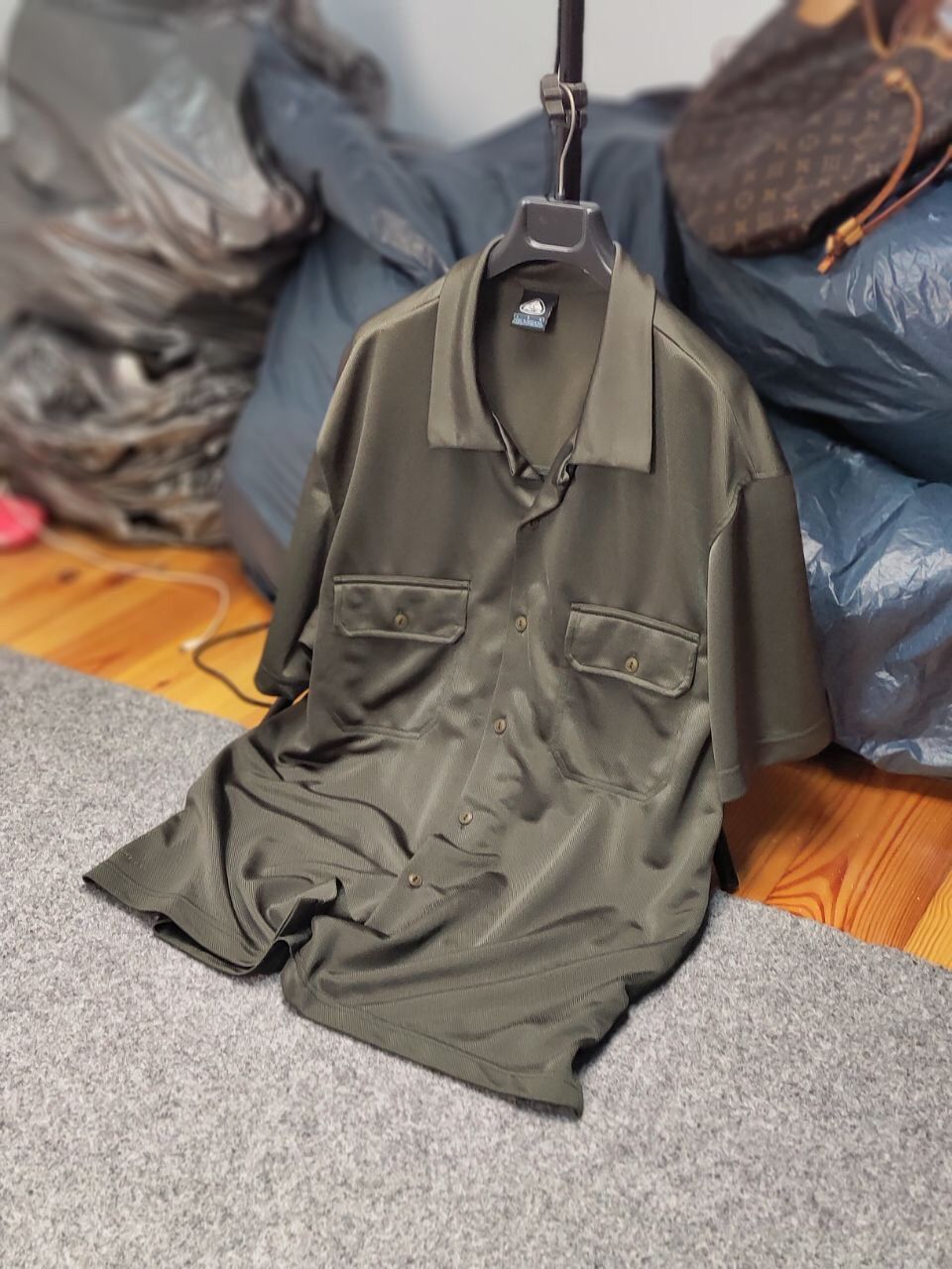 Nike ACG Vintage 90's Nike ACG Olive button Shirt with Pockets Size US L / EU 52-54 / 3 - 18 Thumbnail
