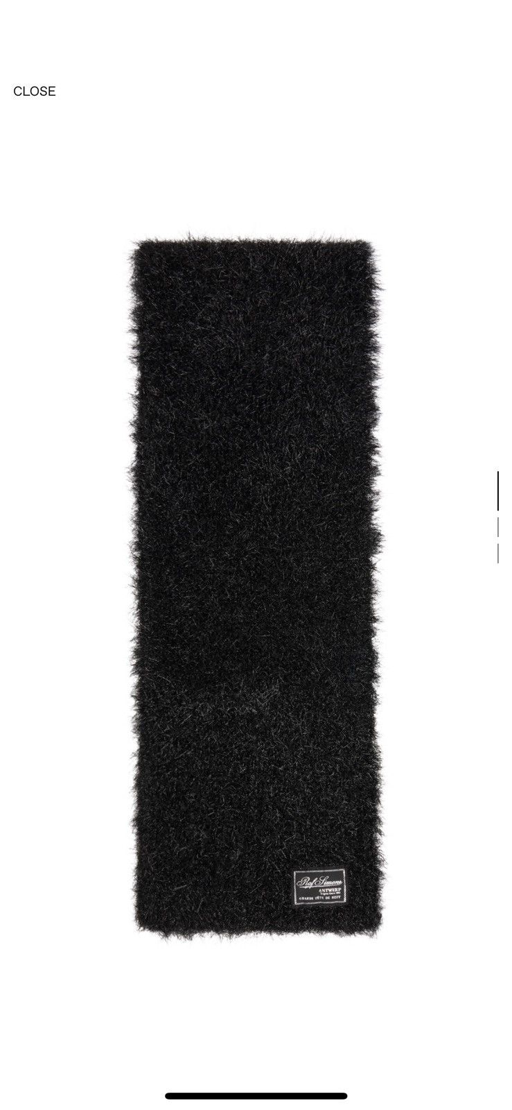 Pre-owned Raf Simons Nwt -  Fw/22 Sparkle Scarf In Black