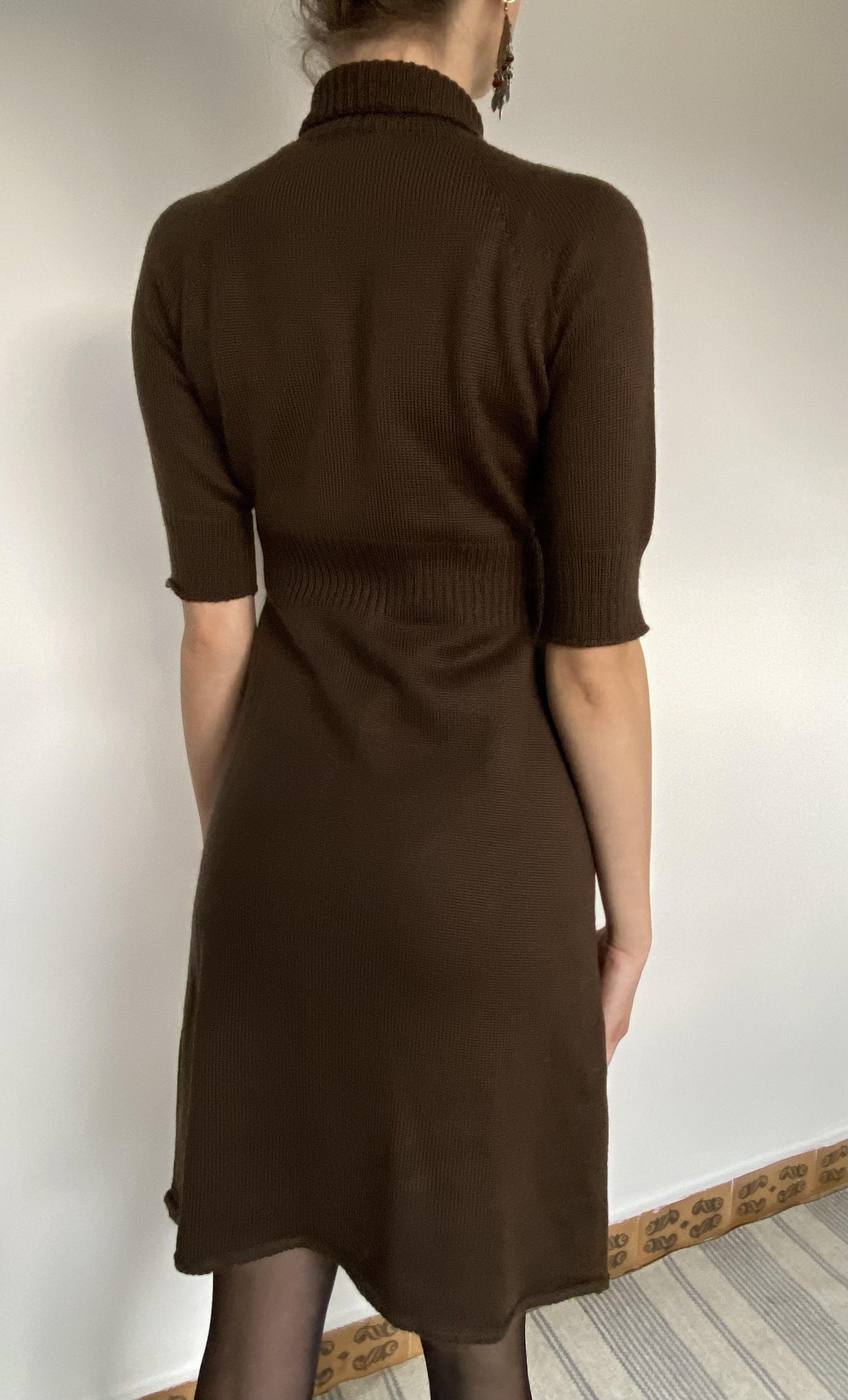 STEFANEL brown wool/acrylic dress
