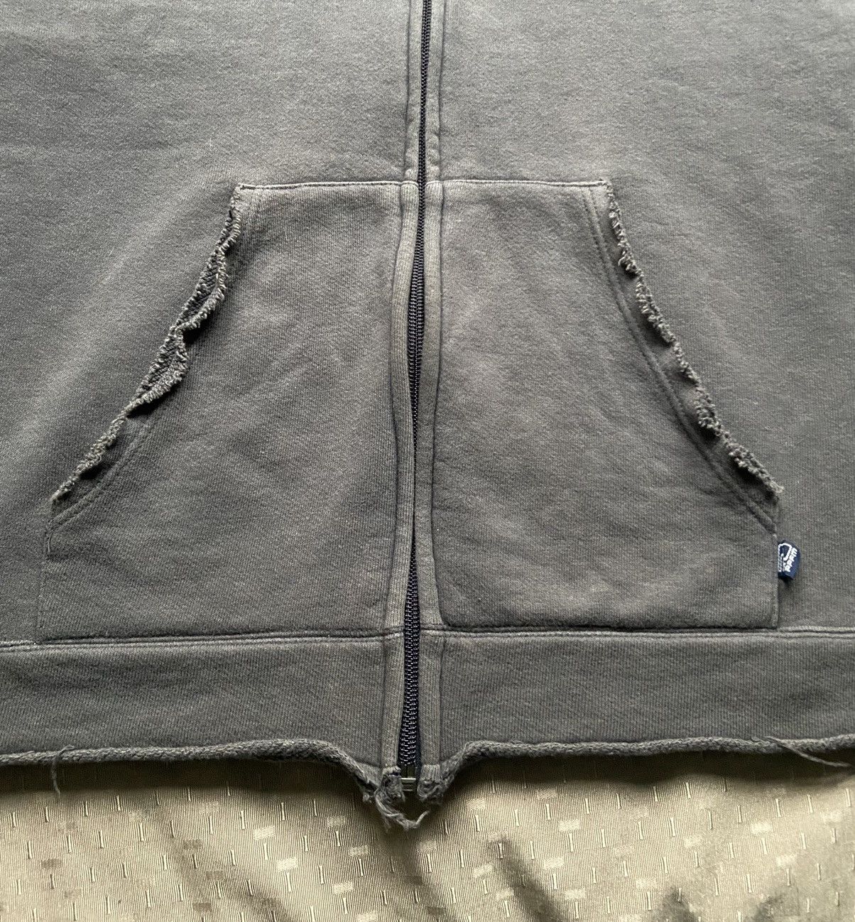 PPFM 90’s PPFM Raw Edge Zip-Up Hoodie Size US L / EU 52-54 / 3 - 4 Thumbnail