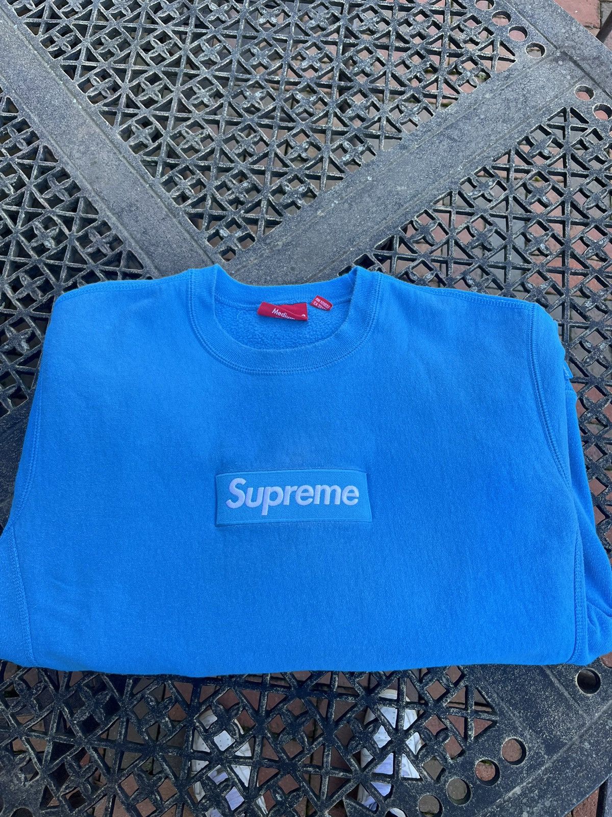 Supreme Box Logo Crewneck Blue