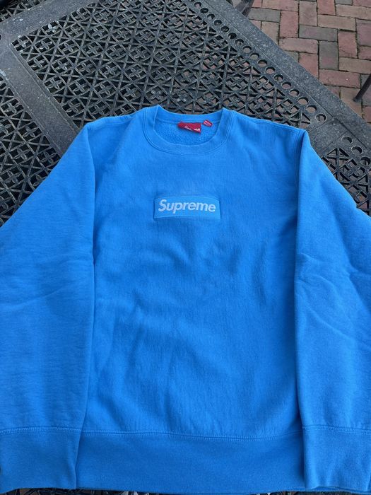 Supreme Box Logo Crewneck Blue