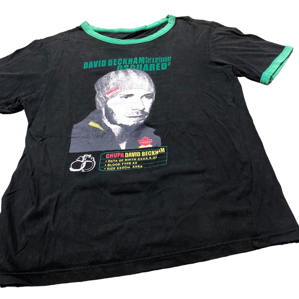 David Beckham × Dsquared2 Dsquared2 David Beckham Set A Prisoner Ringer Tshirt Size US S / EU 44-46 / 1 - 6 Thumbnail