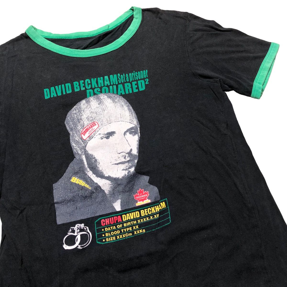 David Beckham × Dsquared2 Dsquared2 David Beckham Set A Prisoner Ringer Tshirt Size US S / EU 44-46 / 1 - 1 Thumbnail