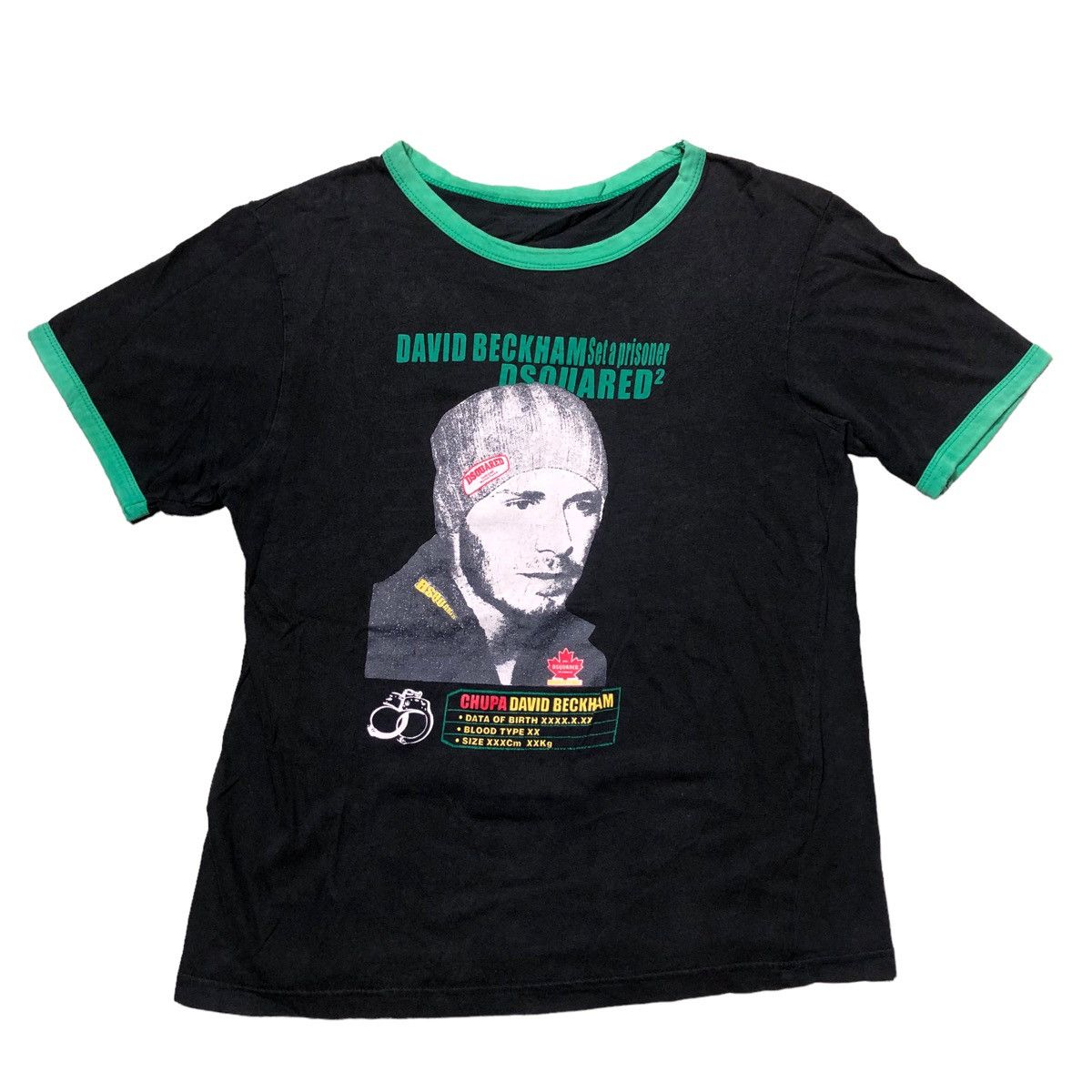 David Beckham × Dsquared2 Dsquared2 David Beckham Set A Prisoner Ringer Tshirt Size US S / EU 44-46 / 1 - 2 Thumbnail