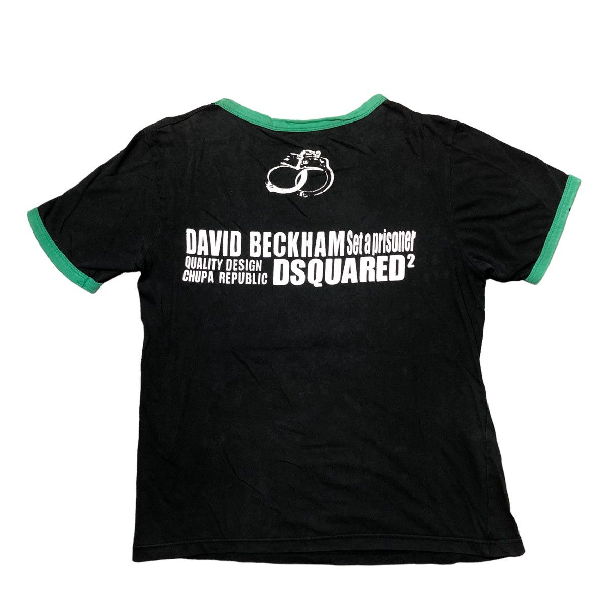 David Beckham × Dsquared2 Dsquared2 David Beckham Set A Prisoner Ringer Tshirt Size US S / EU 44-46 / 1 - 3 Thumbnail