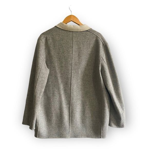 Rag & Bone Rag and Bone Mica Wool Felt Reversible Blazer, Gray/Ivory, S Size XL / US 12-14 / IT 48-50 - 2 Thumbnail