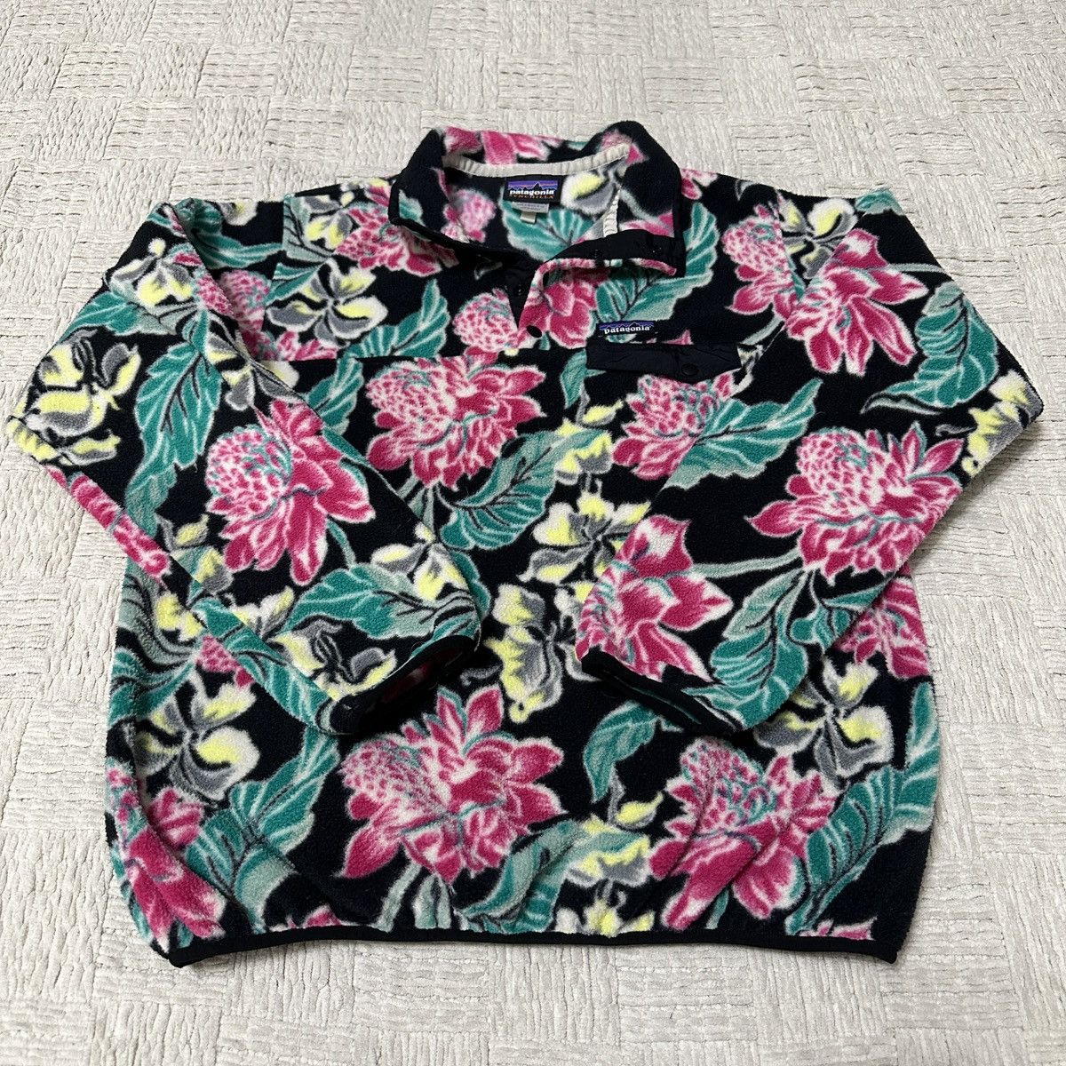 Patagonia Patagonia Synchilla Manoa Floral Hawaiian Fleece Pullover Grailed