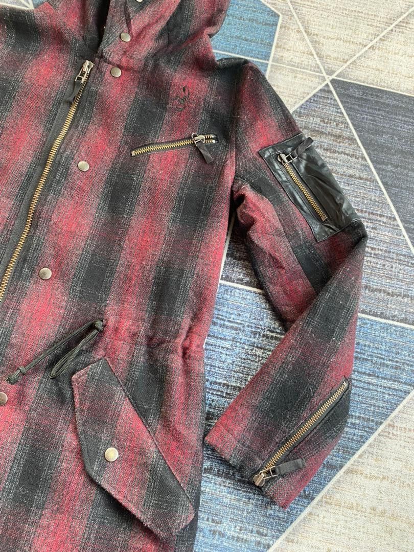 14th Addiction × KMRii × Le Grande Bleu (L.G.B.) Smack Engineer Tartan Wool Fishtail Parka Jacket Size US M / EU 48-50 / 2 - 5 Thumbnail