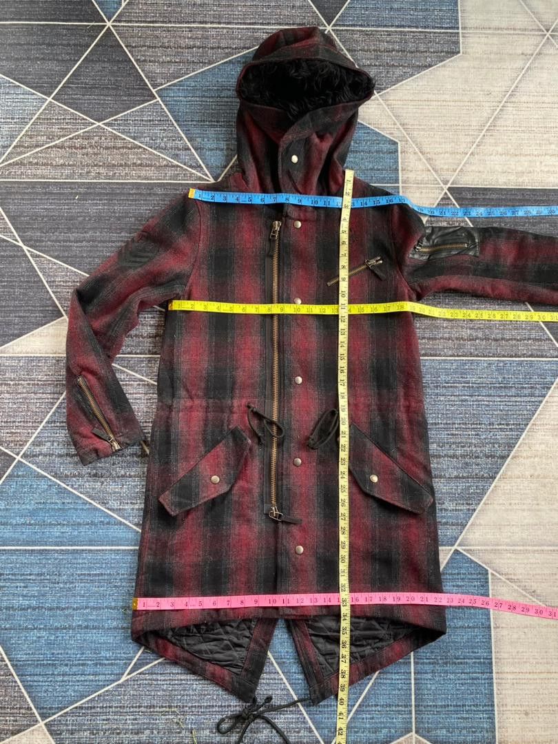 14th Addiction × KMRii × Le Grande Bleu (L.G.B.) Smack Engineer Tartan Wool Fishtail Parka Jacket Size US M / EU 48-50 / 2 - 24 Thumbnail