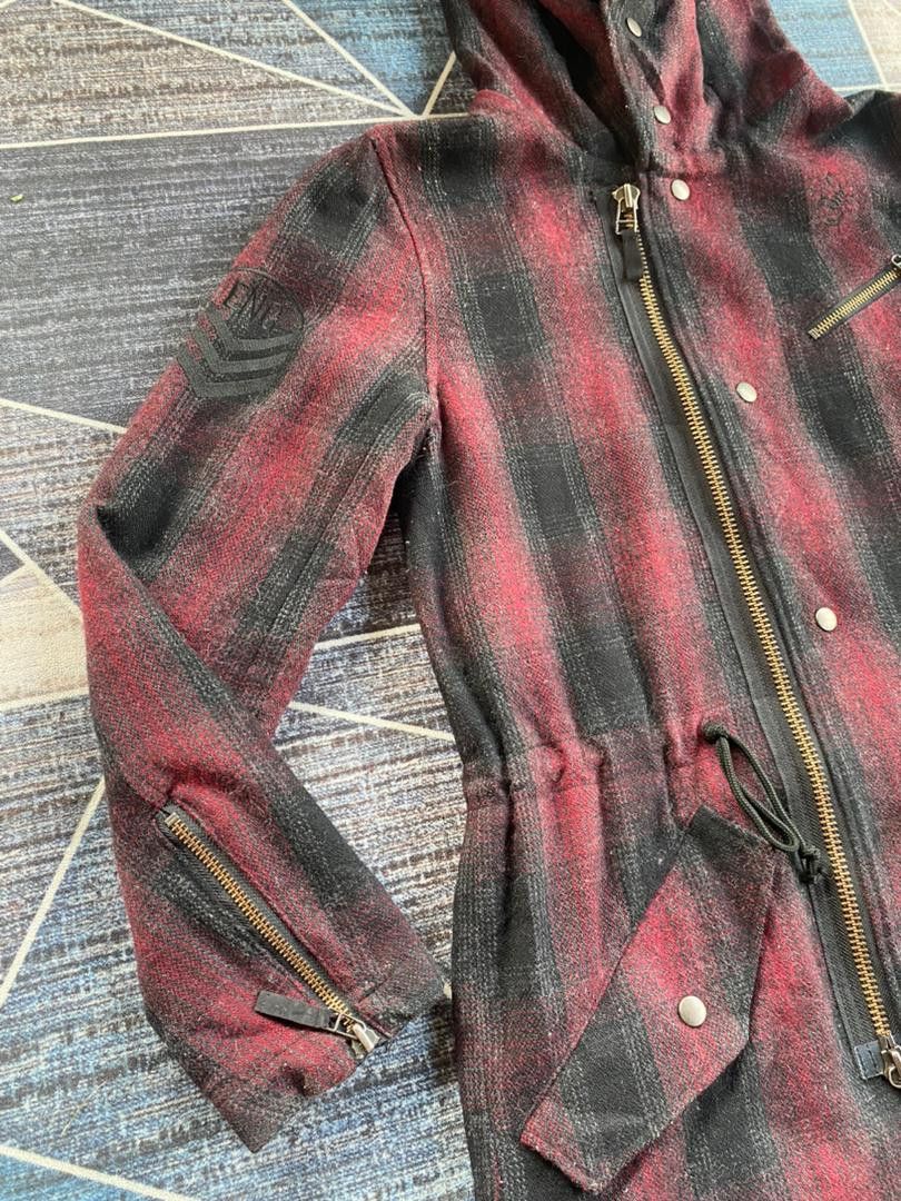 14th Addiction × KMRii × Le Grande Bleu (L.G.B.) Smack Engineer Tartan Wool Fishtail Parka Jacket Size US M / EU 48-50 / 2 - 3 Thumbnail