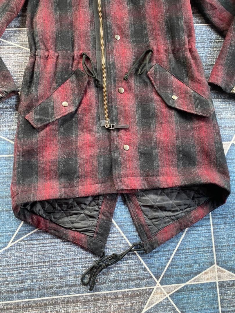14th Addiction × KMRii × Le Grande Bleu (L.G.B.) Smack Engineer Tartan Wool Fishtail Parka Jacket Size US M / EU 48-50 / 2 - 9 Thumbnail